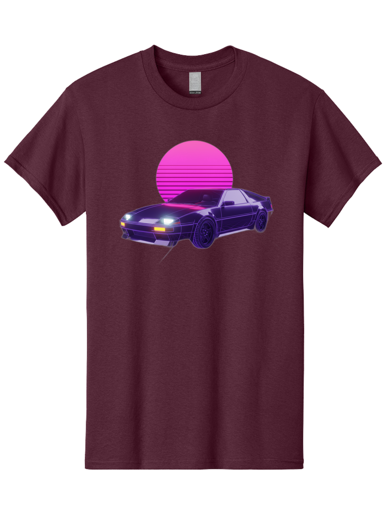 Delorean Men'S Graphic Tee, 100% Cotton, Comfortable Casual Summer Wear, Machine Washable, Delorean Dmc-12 Car, Retro Futuristic Design, Neon Lights, Synthwave Style, Vaporwave Aesthetic, Futuristic Vehicle, Sports Car Baa445