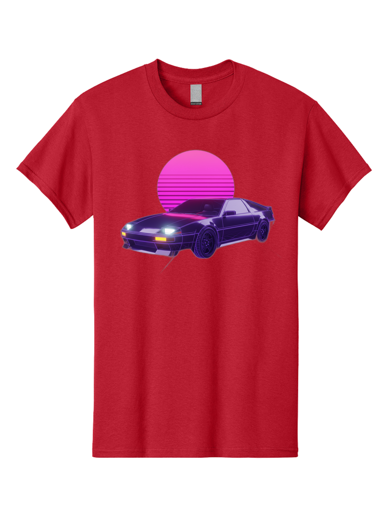 Delorean Men'S Graphic Tee, 100% Cotton, Comfortable Casual Summer Wear, Machine Washable, Delorean Dmc-12 Car, Retro Futuristic Design, Neon Lights, Synthwave Style, Vaporwave Aesthetic, Futuristic Vehicle, Sports Car Baa445