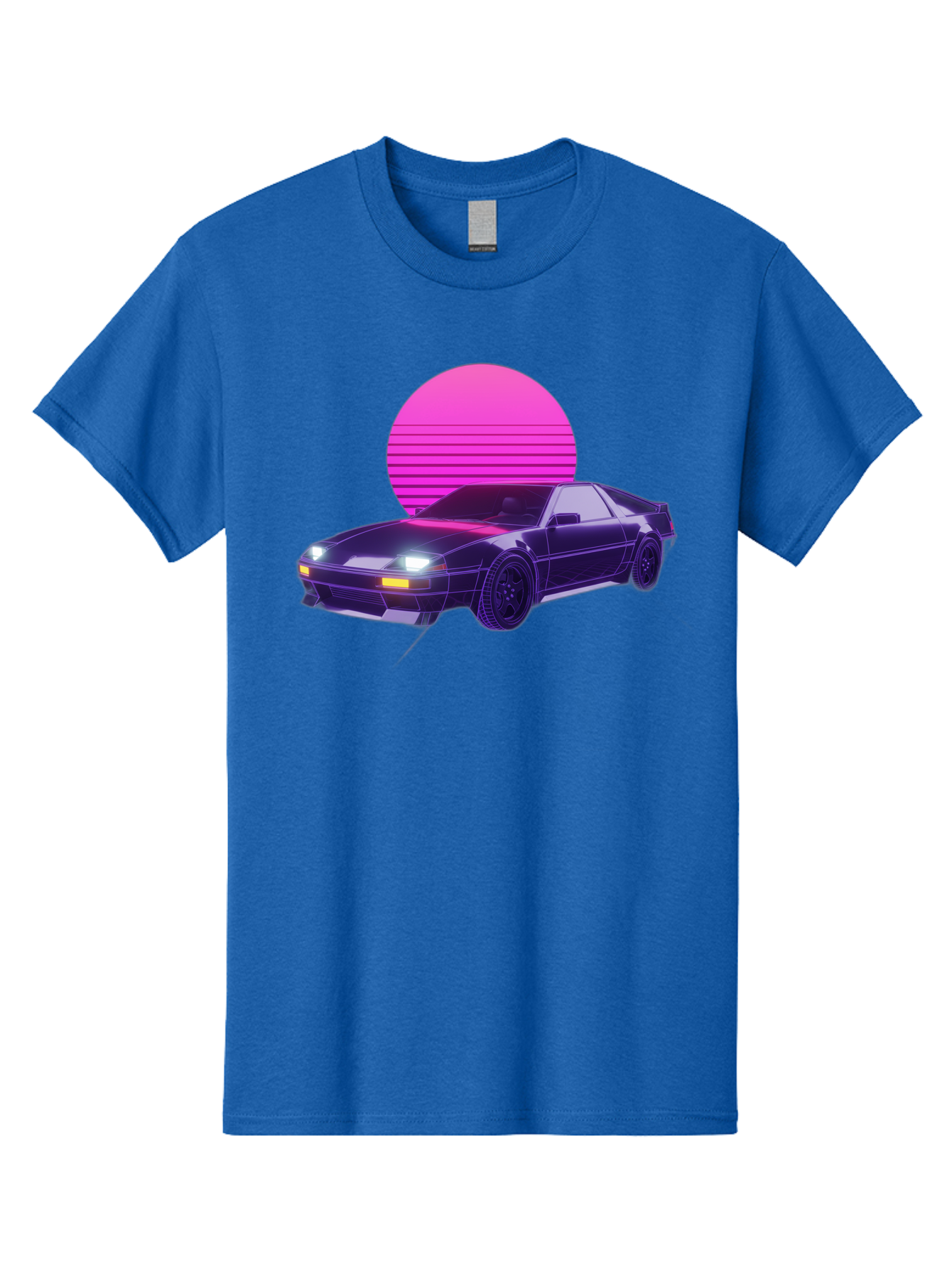 Delorean Men'S Graphic Tee, 100% Cotton, Comfortable Casual Summer Wear, Machine Washable, Delorean Dmc-12 Car, Retro Futuristic Design, Neon Lights, Synthwave Style, Vaporwave Aesthetic, Futuristic Vehicle, Sports Car Baa445