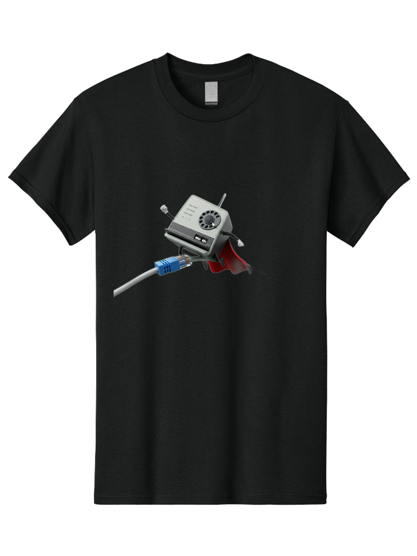 Dial-Up-Modem Men'S Graphic Tee, 100% Cotton, Comfortable Casual Summer Wear, Machine Washable, 56K V.90/V.34 Fax/Data/Voice Modem, Vintage Computer Hardware, Retro Technology, Dial-Up Internet, Nostalgic Tech, Antique Electronics, Baa447