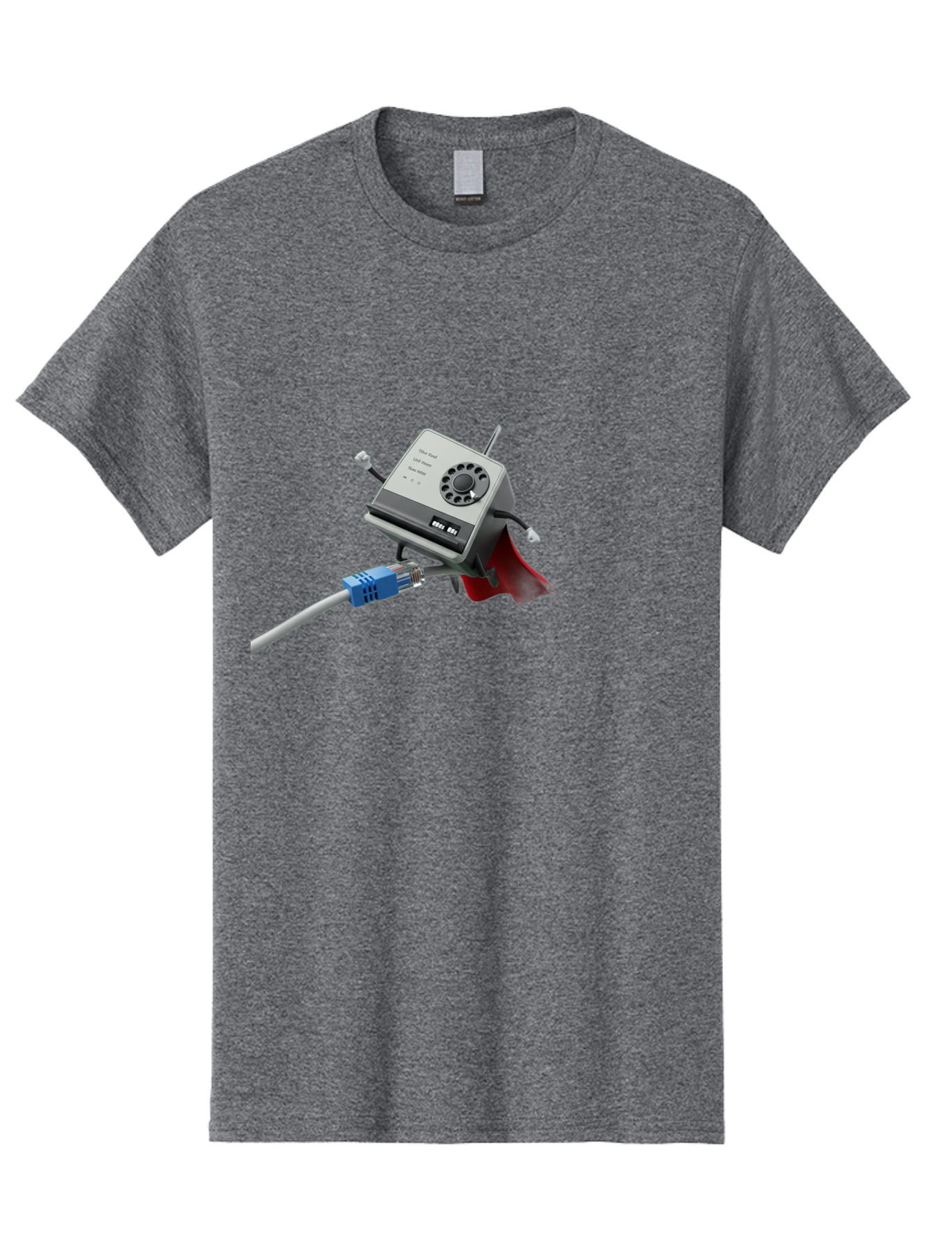 Dial-Up-Modem Men'S Graphic Tee, 100% Cotton, Comfortable Casual Summer Wear, Machine Washable, 56K V.90/V.34 Fax/Data/Voice Modem, Vintage Computer Hardware, Retro Technology, Dial-Up Internet, Nostalgic Tech, Antique Electronics, Baa447