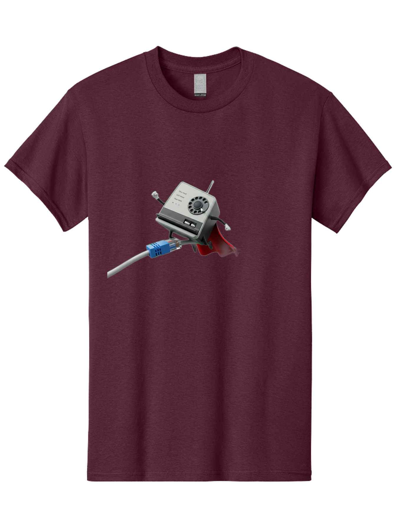 Dial-Up-Modem Men'S Graphic Tee, 100% Cotton, Comfortable Casual Summer Wear, Machine Washable, 56K V.90/V.34 Fax/Data/Voice Modem, Vintage Computer Hardware, Retro Technology, Dial-Up Internet, Nostalgic Tech, Antique Electronics, Baa447