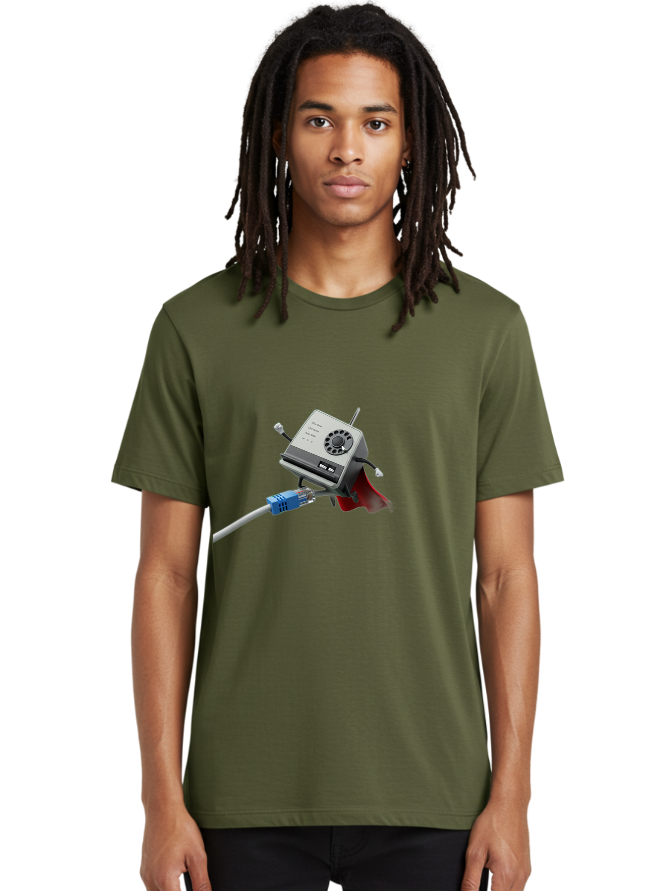 Dial-Up-Modem Men'S Graphic Tee, 100% Cotton, Comfortable Casual Summer Wear, Machine Washable, 56K V.90/V.34 Fax/Data/Voice Modem, Vintage Computer Hardware, Retro Technology, Dial-Up Internet, Nostalgic Tech, Antique Electronics, Baa447
