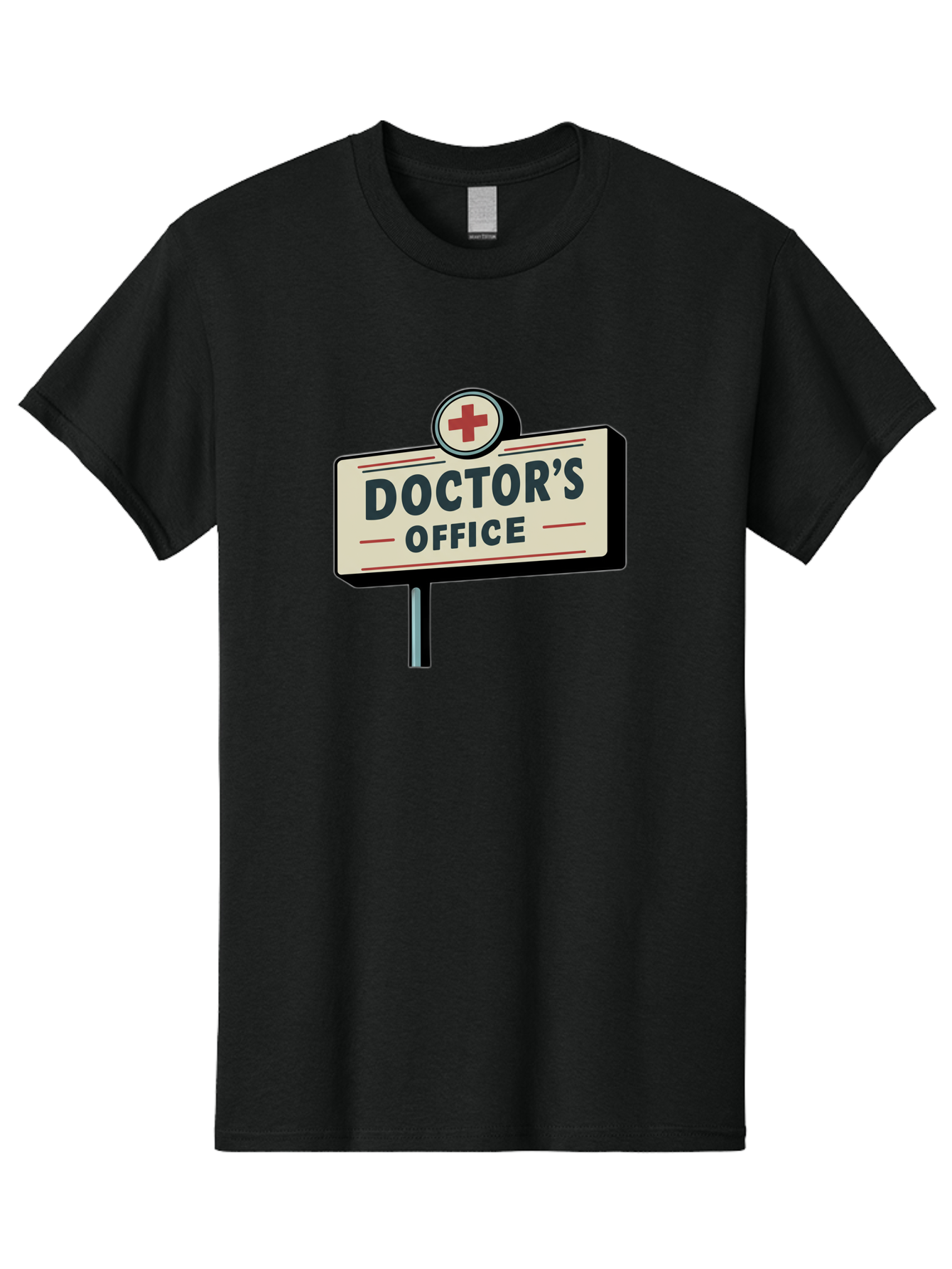 Doctor-S-Office-2 Men'S Graphic Tee, 100% Cotton, Comfortable Casual Summer Wear, Machine Washable, Doctor'S Office Sign, Medical Symbol, Red Cross, Healthcare Signage, Medical Office Indicator, Healthcare Services, Medical Facilities Baa477