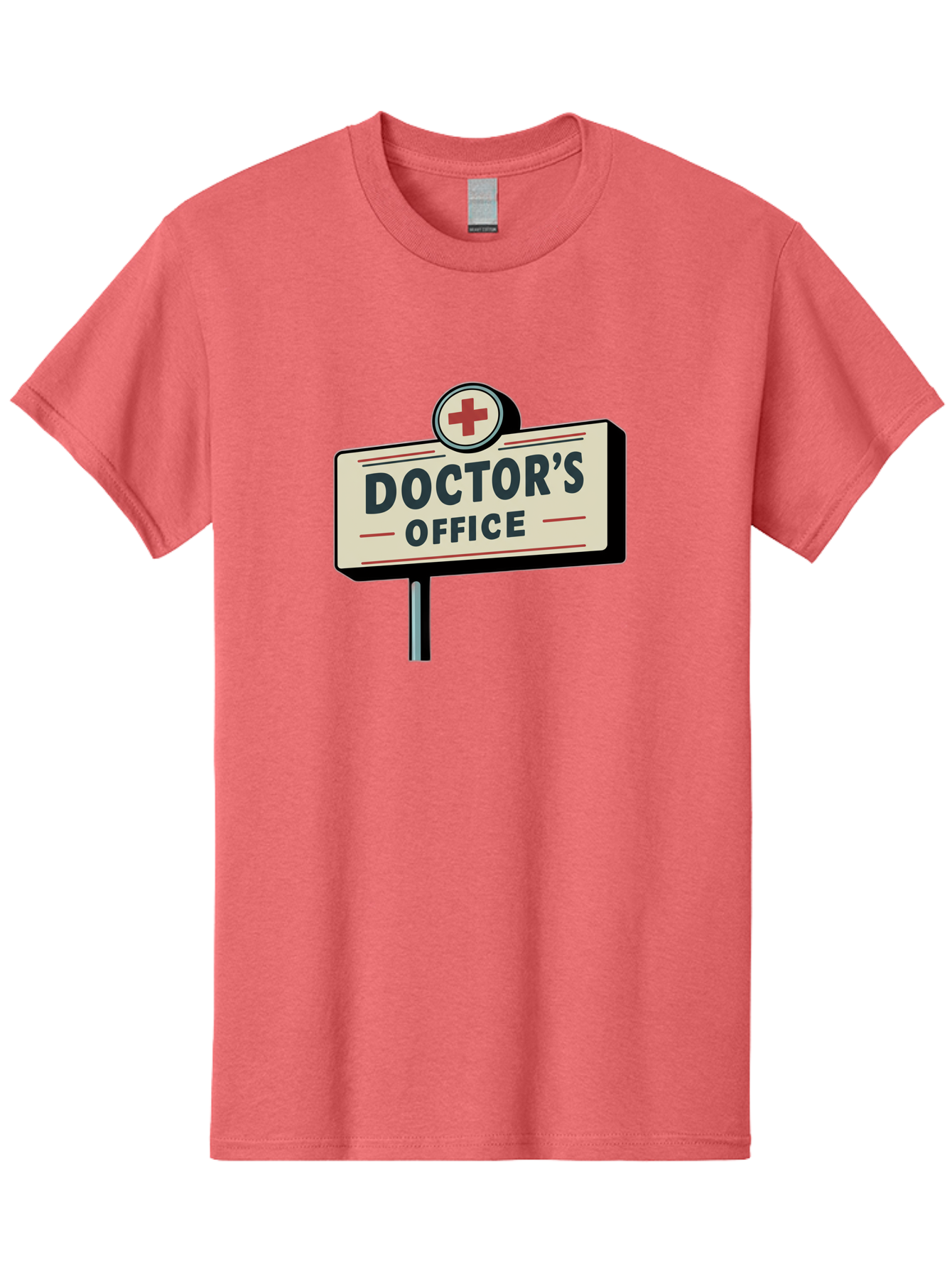 Doctor-S-Office-2 Men'S Graphic Tee, 100% Cotton, Comfortable Casual Summer Wear, Machine Washable, Doctor'S Office Sign, Medical Symbol, Red Cross, Healthcare Signage, Medical Office Indicator, Healthcare Services, Medical Facilities Baa477