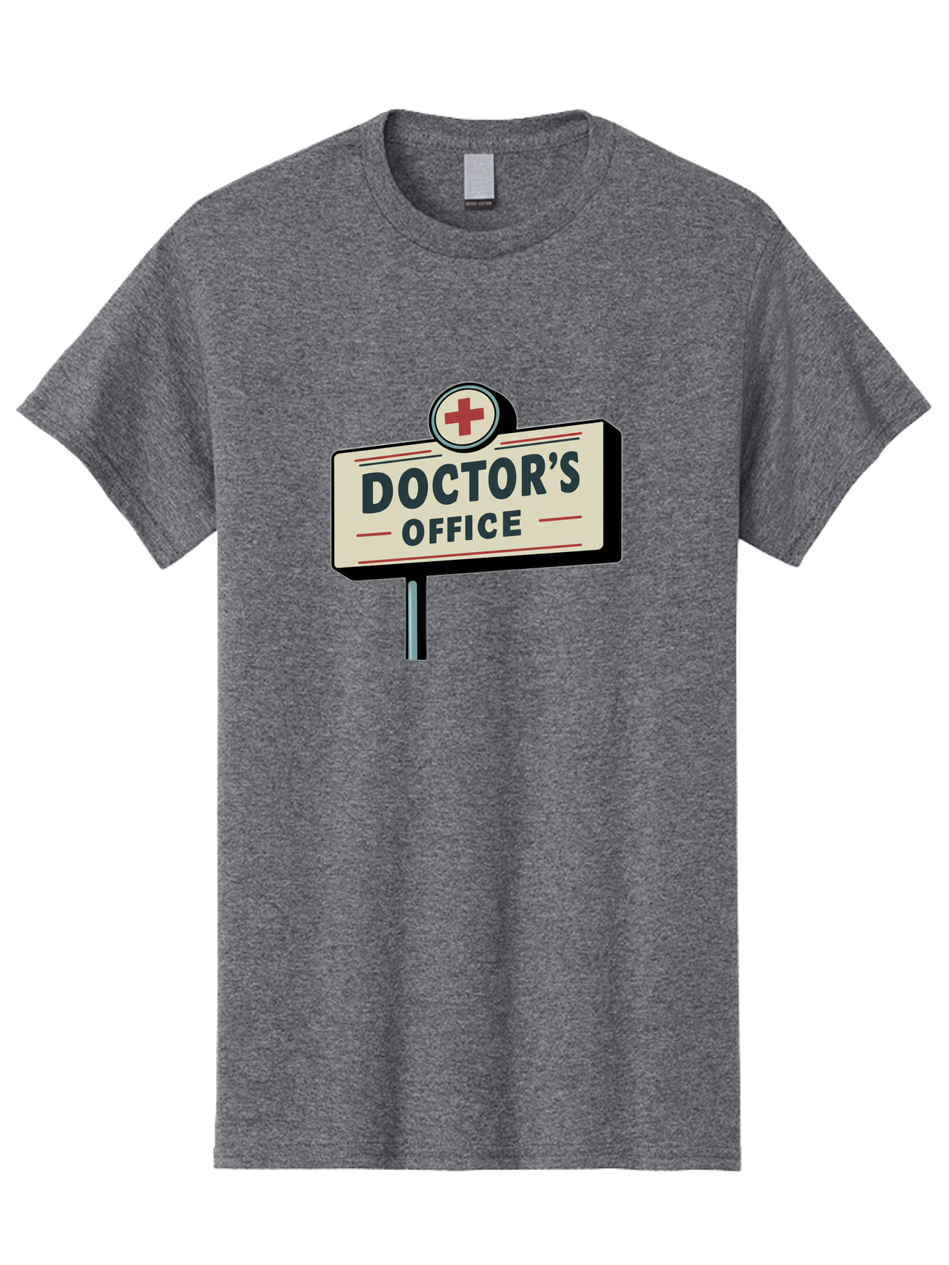 Doctor-S-Office-2 Men'S Graphic Tee, 100% Cotton, Comfortable Casual Summer Wear, Machine Washable, Doctor'S Office Sign, Medical Symbol, Red Cross, Healthcare Signage, Medical Office Indicator, Healthcare Services, Medical Facilities Baa477