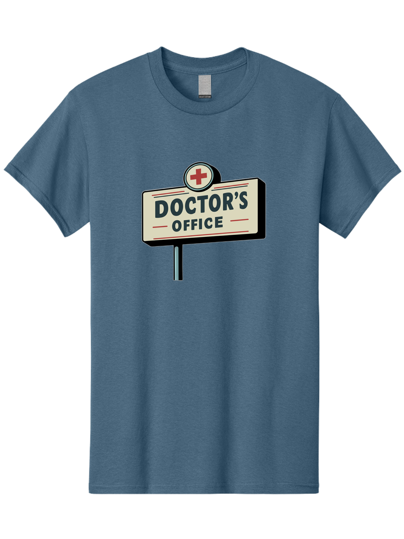 Doctor-S-Office-2 Men'S Graphic Tee, 100% Cotton, Comfortable Casual Summer Wear, Machine Washable, Doctor'S Office Sign, Medical Symbol, Red Cross, Healthcare Signage, Medical Office Indicator, Healthcare Services, Medical Facilities Baa477