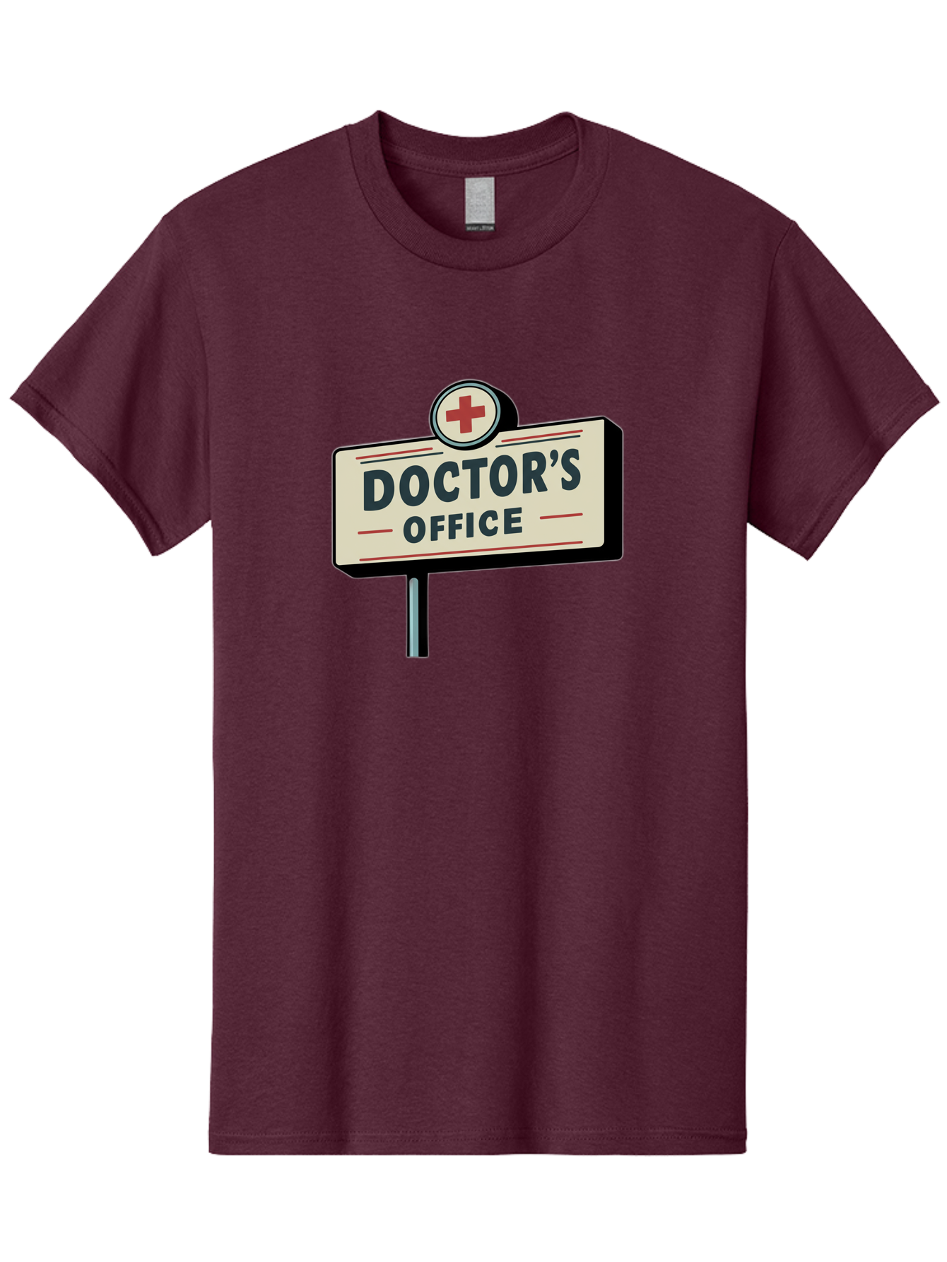 Doctor-S-Office-2 Men'S Graphic Tee, 100% Cotton, Comfortable Casual Summer Wear, Machine Washable, Doctor'S Office Sign, Medical Symbol, Red Cross, Healthcare Signage, Medical Office Indicator, Healthcare Services, Medical Facilities Baa477