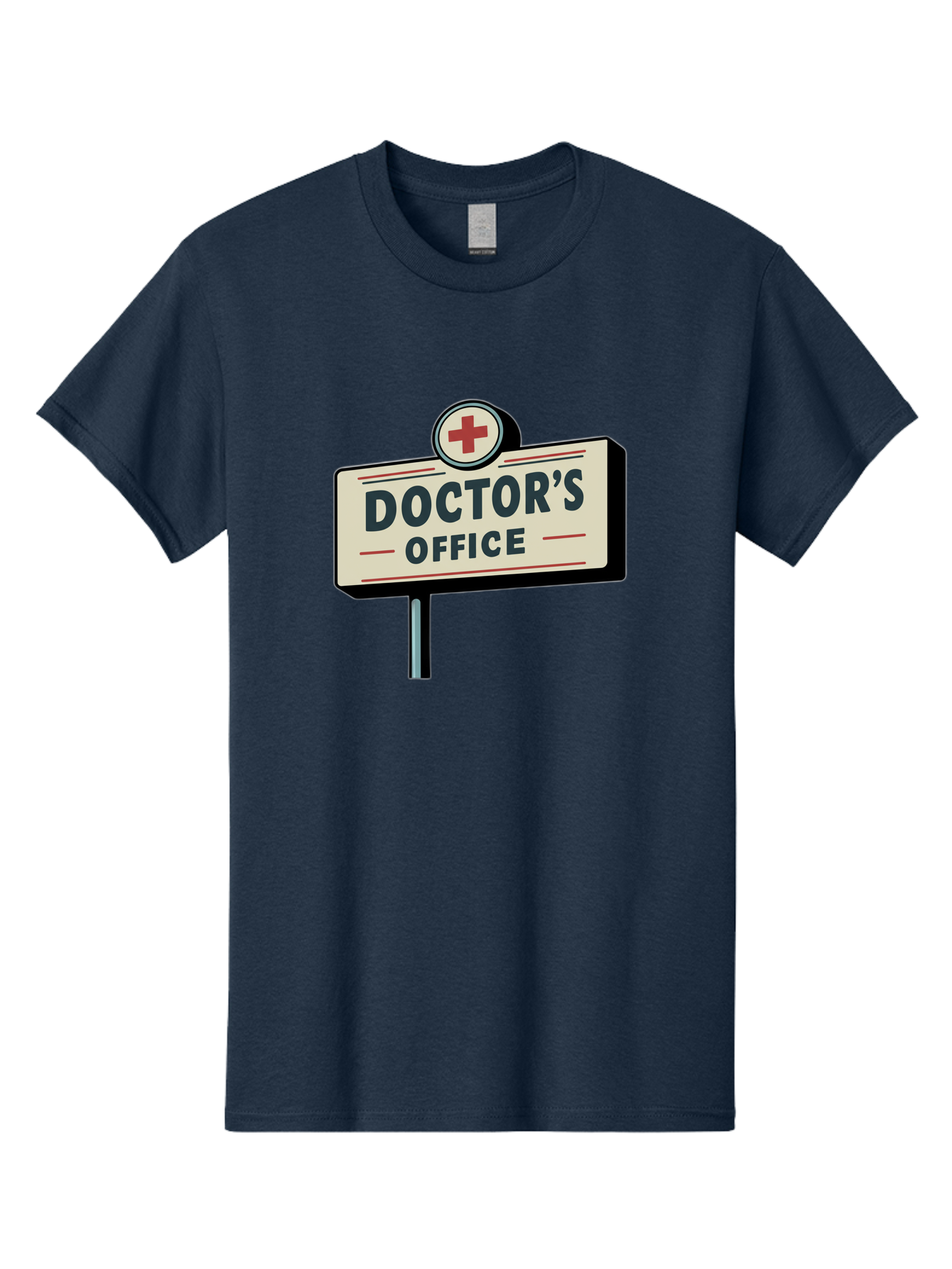 Doctor-S-Office-2 Men'S Graphic Tee, 100% Cotton, Comfortable Casual Summer Wear, Machine Washable, Doctor'S Office Sign, Medical Symbol, Red Cross, Healthcare Signage, Medical Office Indicator, Healthcare Services, Medical Facilities Baa477