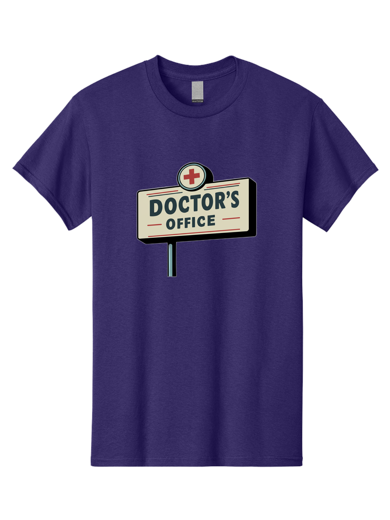 Doctor-S-Office-2 Men'S Graphic Tee, 100% Cotton, Comfortable Casual Summer Wear, Machine Washable, Doctor'S Office Sign, Medical Symbol, Red Cross, Healthcare Signage, Medical Office Indicator, Healthcare Services, Medical Facilities Baa477