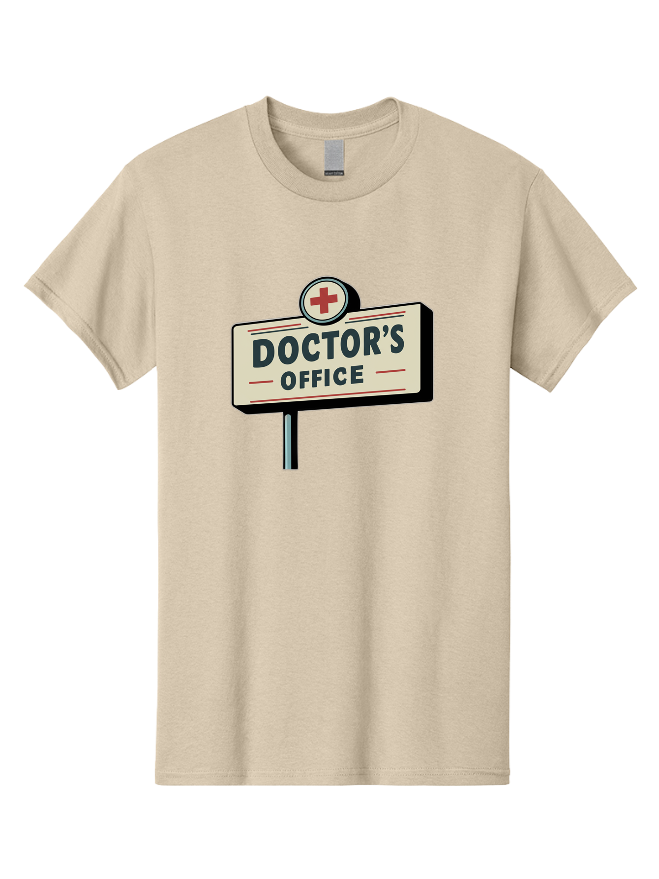 Doctor-S-Office-2 Men'S Graphic Tee, 100% Cotton, Comfortable Casual Summer Wear, Machine Washable, Doctor'S Office Sign, Medical Symbol, Red Cross, Healthcare Signage, Medical Office Indicator, Healthcare Services, Medical Facilities Baa477