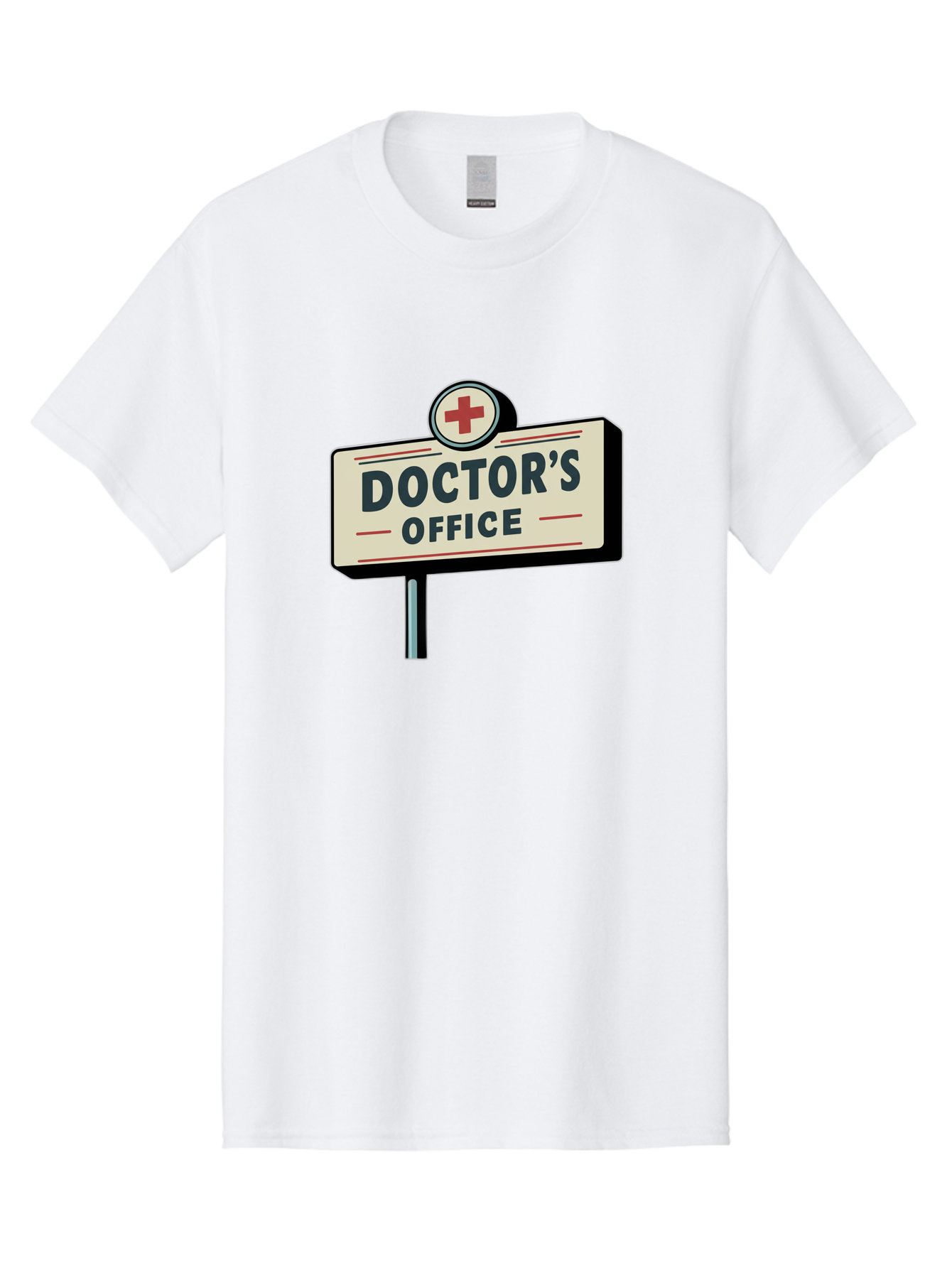 Doctor-S-Office-2 Men'S Graphic Tee, 100% Cotton, Comfortable Casual Summer Wear, Machine Washable, Doctor'S Office Sign, Medical Symbol, Red Cross, Healthcare Signage, Medical Office Indicator, Healthcare Services, Medical Facilities Baa477
