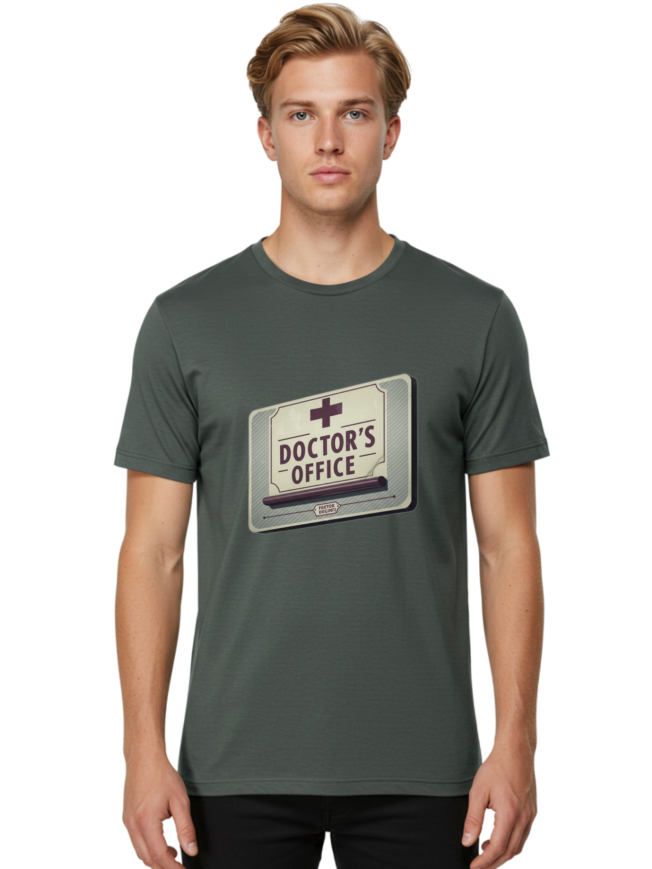 Doctor-S-Office-3 Men'S Graphic Tee, 100% Cotton, Comfortable Casual Summer Wear, Machine Washable, Doctor'S Office Sign, Medical Symbol, Medical Cross, Vintage Sign, Retro Style, Medical Signage, Healthcare Icon, Doctor'S Office, Tatort Deko Baa478