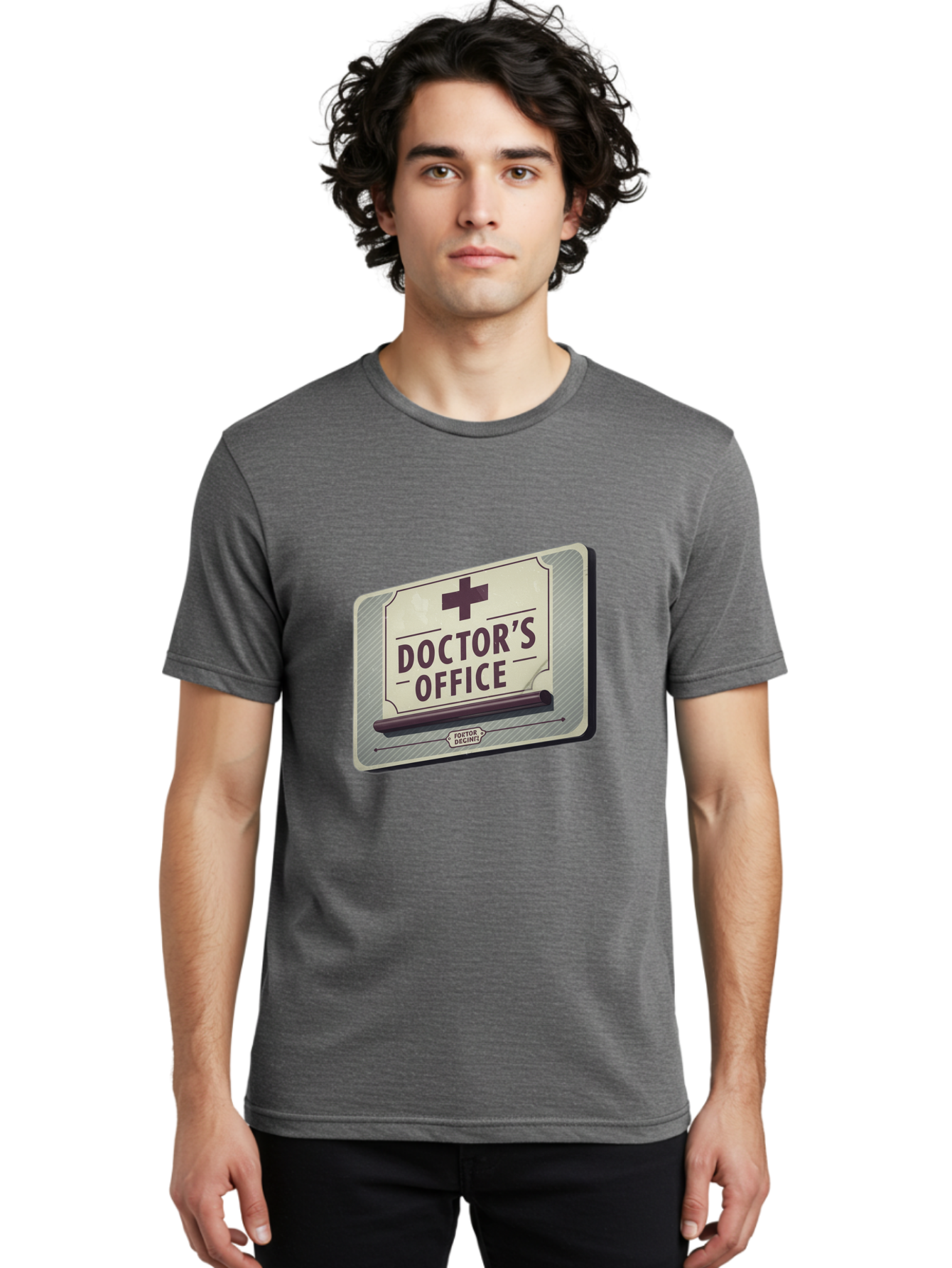 Doctor-S-Office-3 Men'S Graphic Tee, 100% Cotton, Comfortable Casual Summer Wear, Machine Washable, Doctor'S Office Sign, Medical Symbol, Medical Cross, Vintage Sign, Retro Style, Medical Signage, Healthcare Icon, Doctor'S Office, Tatort Deko Baa478