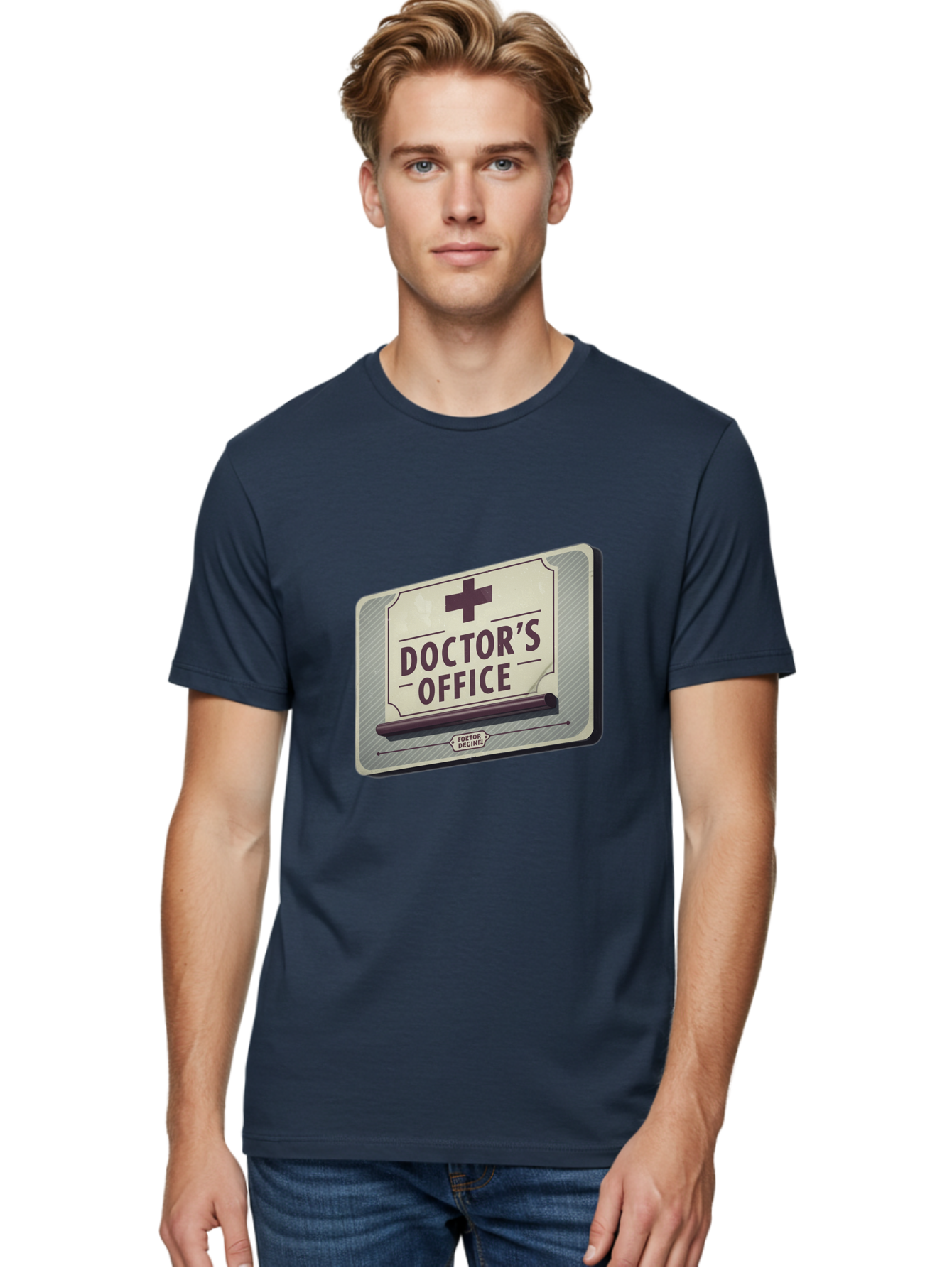 Doctor-S-Office-3 Men'S Graphic Tee, 100% Cotton, Comfortable Casual Summer Wear, Machine Washable, Doctor'S Office Sign, Medical Symbol, Medical Cross, Vintage Sign, Retro Style, Medical Signage, Healthcare Icon, Doctor'S Office, Tatort Deko Baa478
