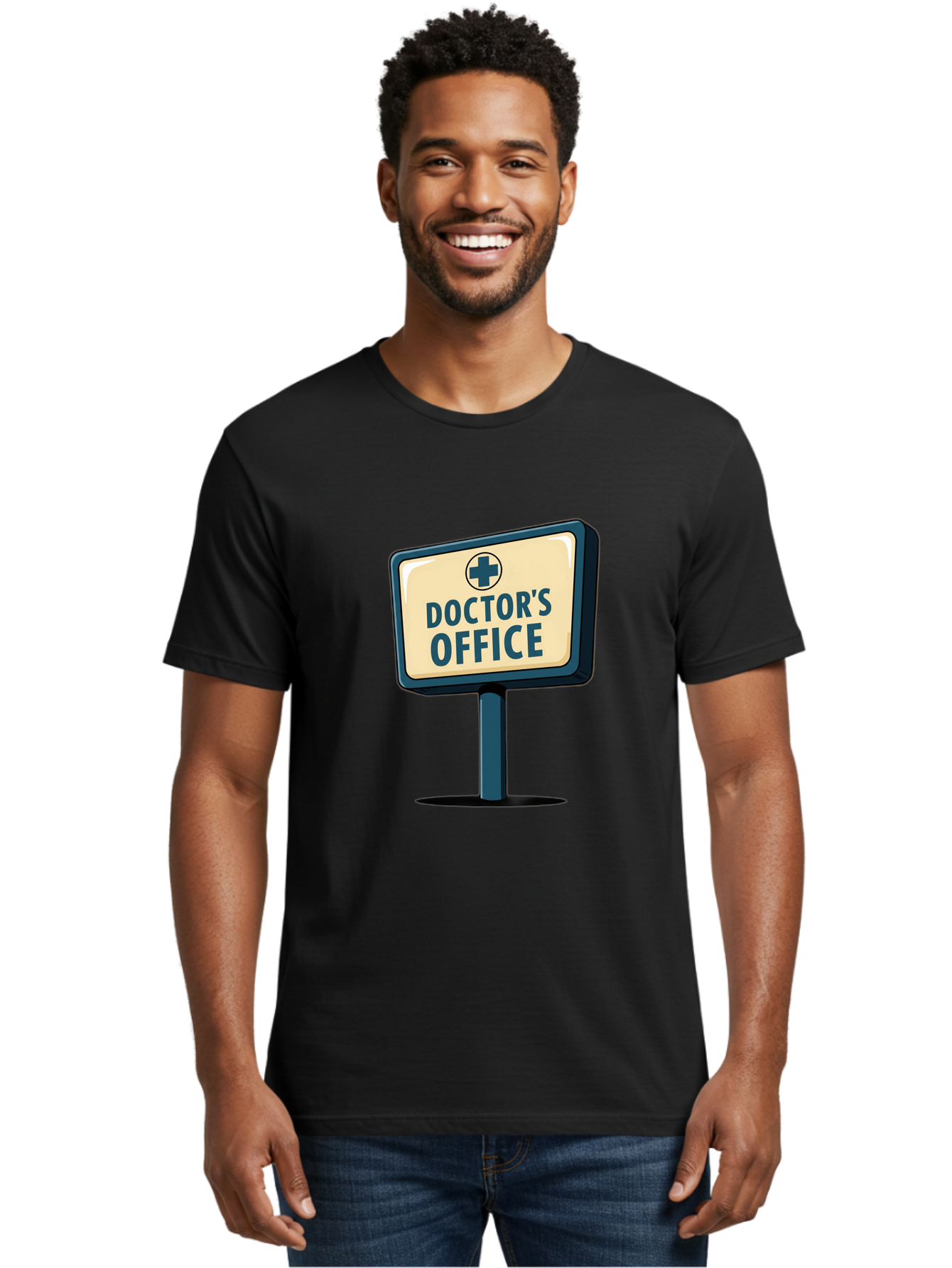 Doctor-S-Office-5 Men'S Graphic Tee, 100% Cotton, Comfortable Casual Summer Wear, Machine Washable, Doctor'S Office Sign, Medical Cross Symbol, Healthcare Facility, Medical Services, Doctor'S Office, Healthcare Provider Baa480
