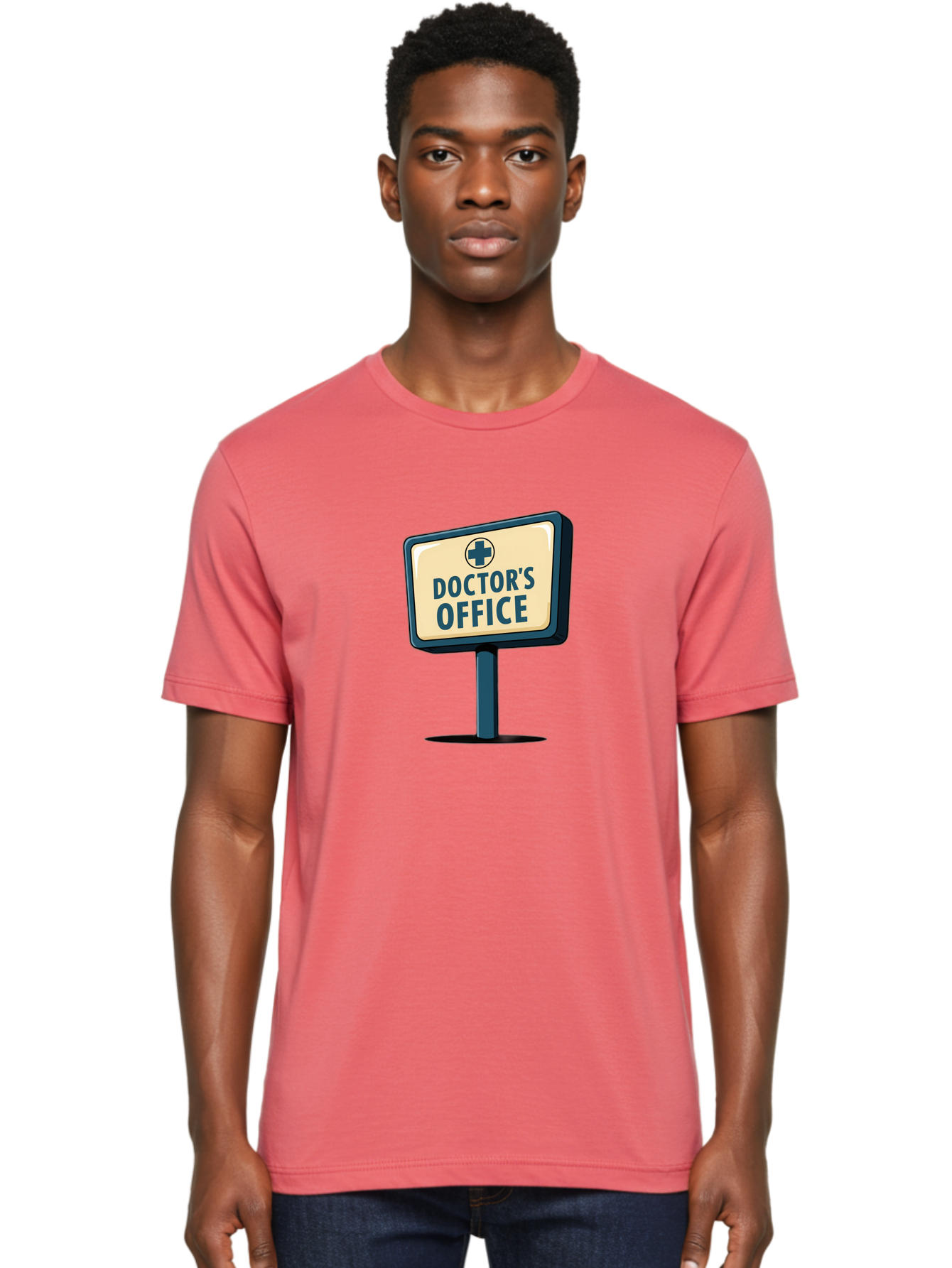 Doctor-S-Office-5 Men'S Graphic Tee, 100% Cotton, Comfortable Casual Summer Wear, Machine Washable, Doctor'S Office Sign, Medical Cross Symbol, Healthcare Facility, Medical Services, Doctor'S Office, Healthcare Provider Baa480