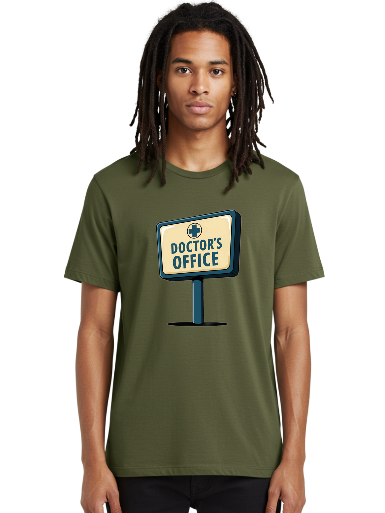 Doctor-S-Office-5 Men'S Graphic Tee, 100% Cotton, Comfortable Casual Summer Wear, Machine Washable, Doctor'S Office Sign, Medical Cross Symbol, Healthcare Facility, Medical Services, Doctor'S Office, Healthcare Provider Baa480