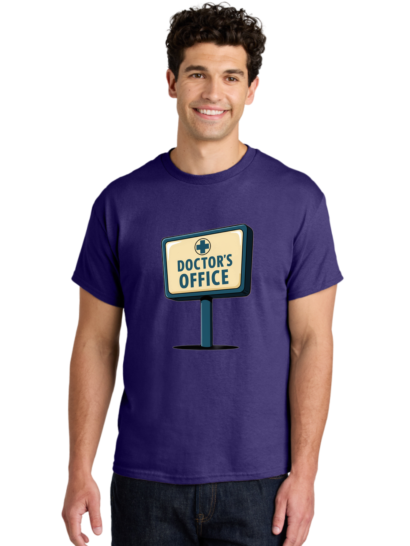 Doctor-S-Office-5 Men'S Graphic Tee, 100% Cotton, Comfortable Casual Summer Wear, Machine Washable, Doctor'S Office Sign, Medical Cross Symbol, Healthcare Facility, Medical Services, Doctor'S Office, Healthcare Provider Baa480