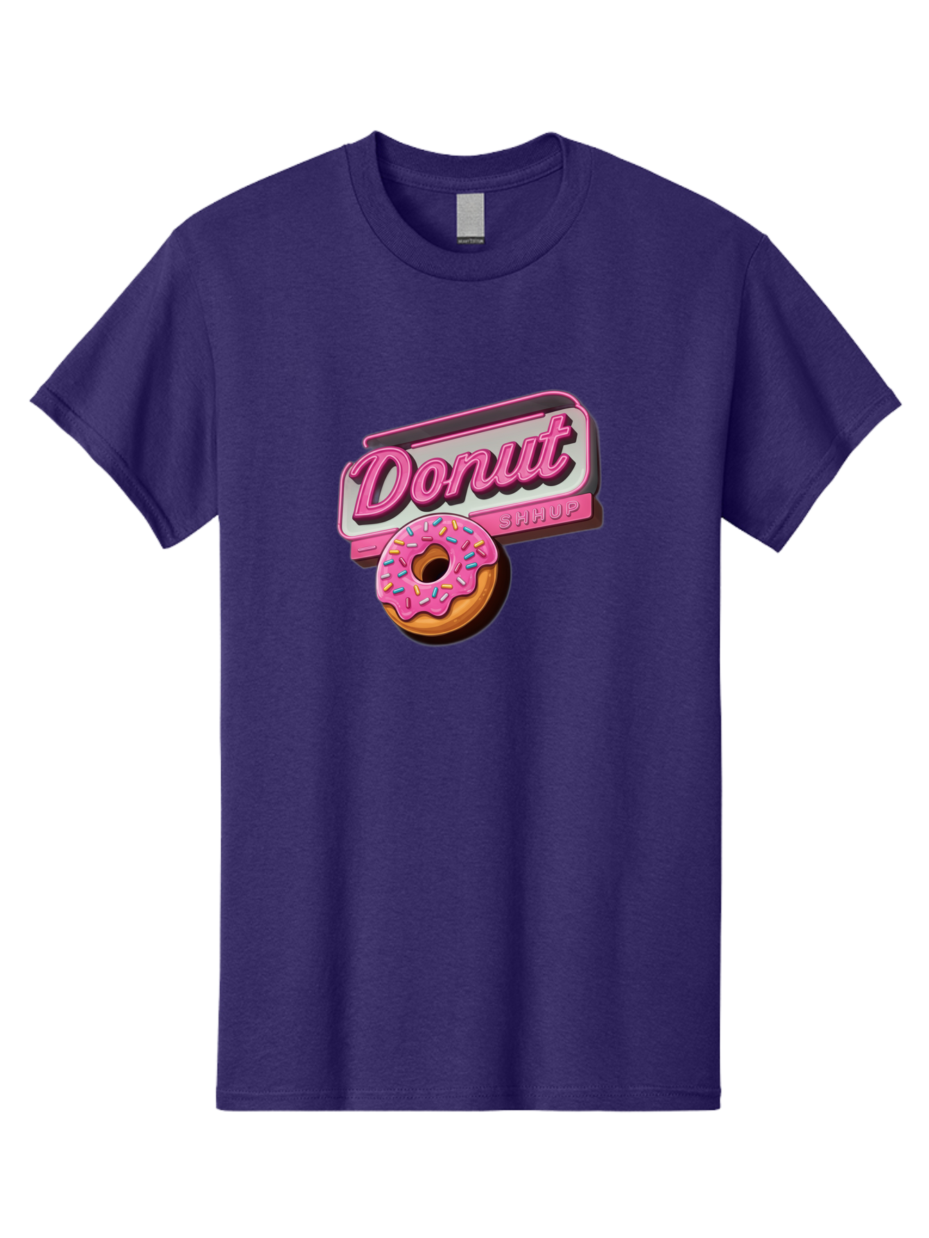 Donut-5 Men'S Graphic Tee, 100% Cotton, Comfortable Casual Summer Wear, Machine Washable, Donut With Pink Glaze And Sprinkles, Donut Shop Sign, Sweet Treats, Bakery, Dessert, Colorful, Pastel, Tasty, Donut Lover, Treat Yourself Baa499