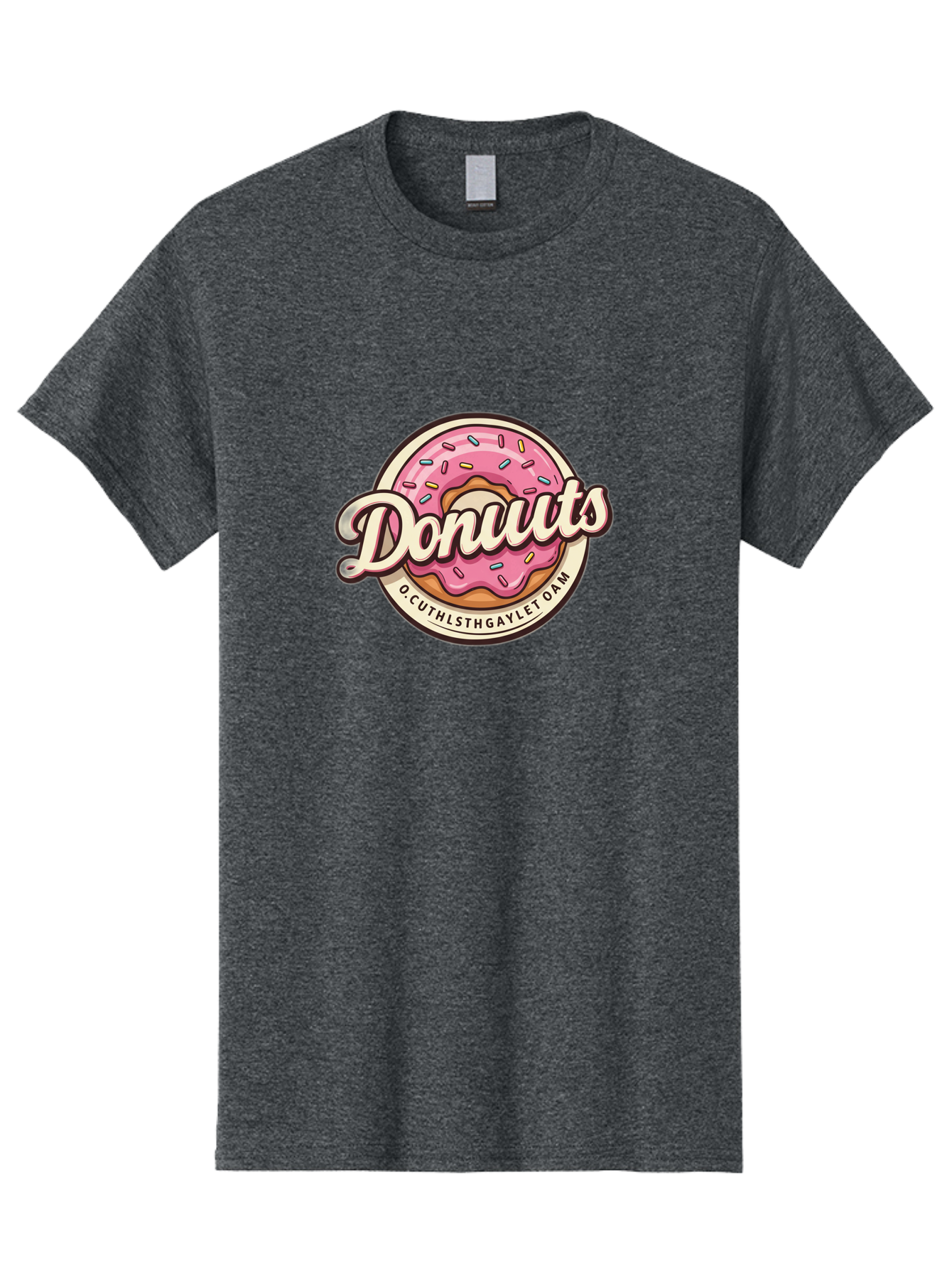 Donuts-2 Men'S Graphic Tee, 100% Cotton, Comfortable Casual Summer Wear, Machine Washable, Pink Frosted Donut, Sprinkles, Sweet Treats, Dessert, Baked Goods, Tasty Pastry, Colorful, Donuts, Whimsical Design, Playful Typography, Fun Food Baa520