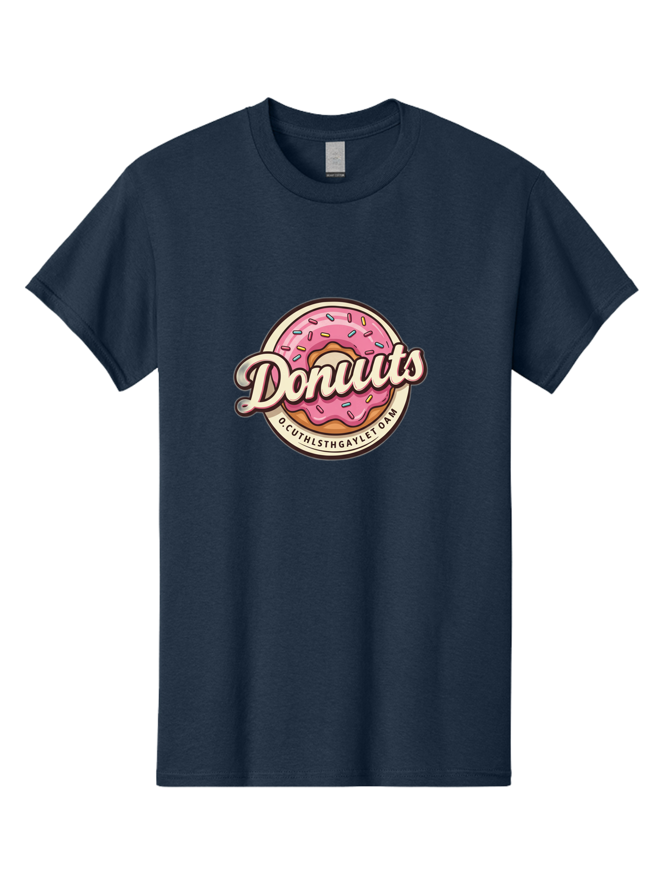 Donuts-2 Men'S Graphic Tee, 100% Cotton, Comfortable Casual Summer Wear, Machine Washable, Pink Frosted Donut, Sprinkles, Sweet Treats, Dessert, Baked Goods, Tasty Pastry, Colorful, Donuts, Whimsical Design, Playful Typography, Fun Food Baa520
