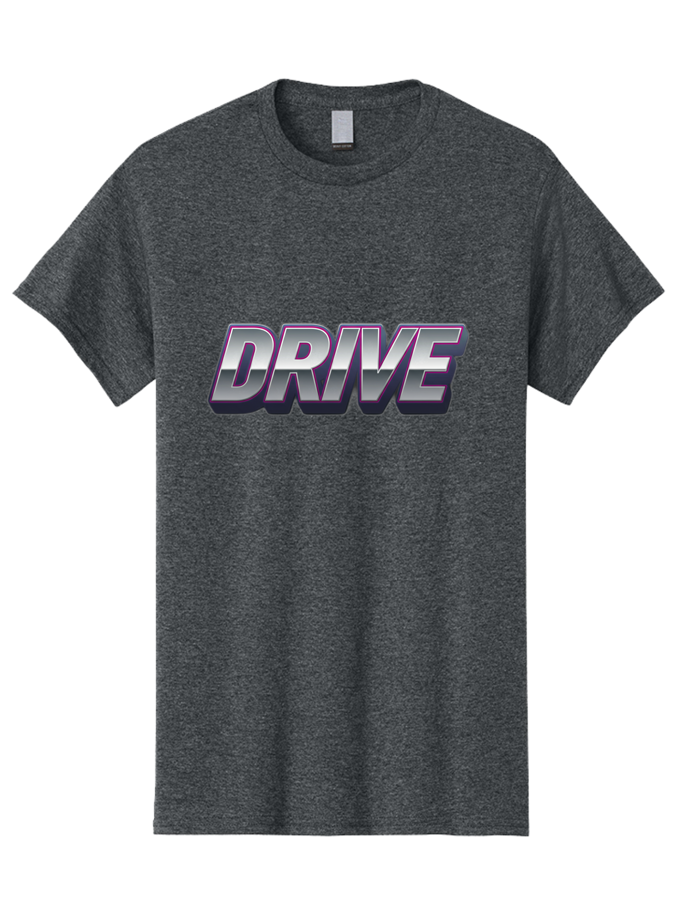 Drive Men'S Graphic Tee, 100% Cotton, Comfortable Casual Summer Wear, Machine Washable, Drive, Bold Typography, Silver Metallic Text, Motivational Phrase, Modern Design, Sleek Font, Dynamic Graphics, Stylish Lettering Baa565