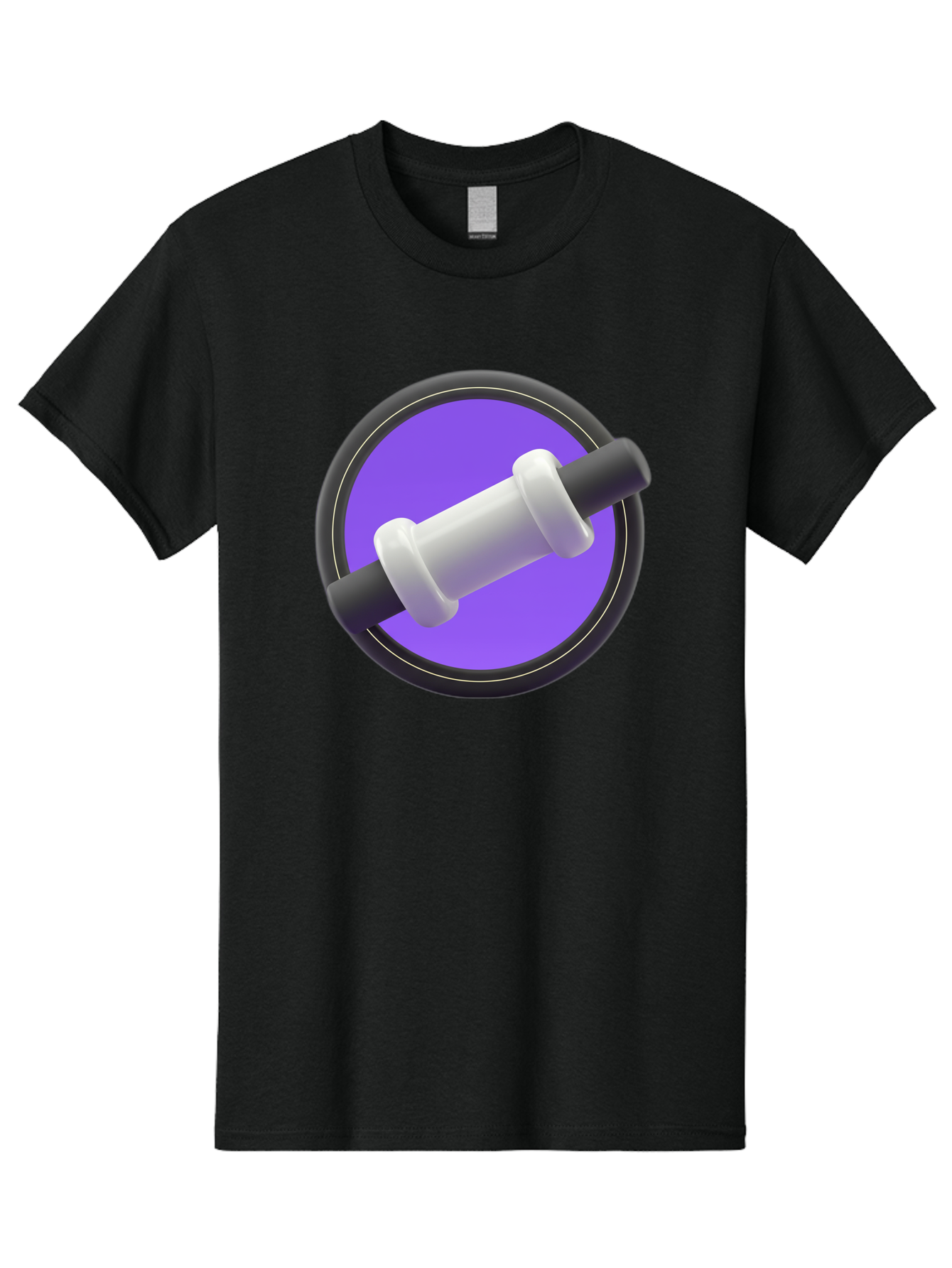 Dumbbell Men'S Graphic Tee, 100% Cotton, Comfortable Casual Summer Wear, Machine Washable, Dumbbell, Fitness Equipment, Strength Training, Weightlifting, Exercise, Workout, Gym, Fitness, Purple Icon, 3D Rendering Baa567