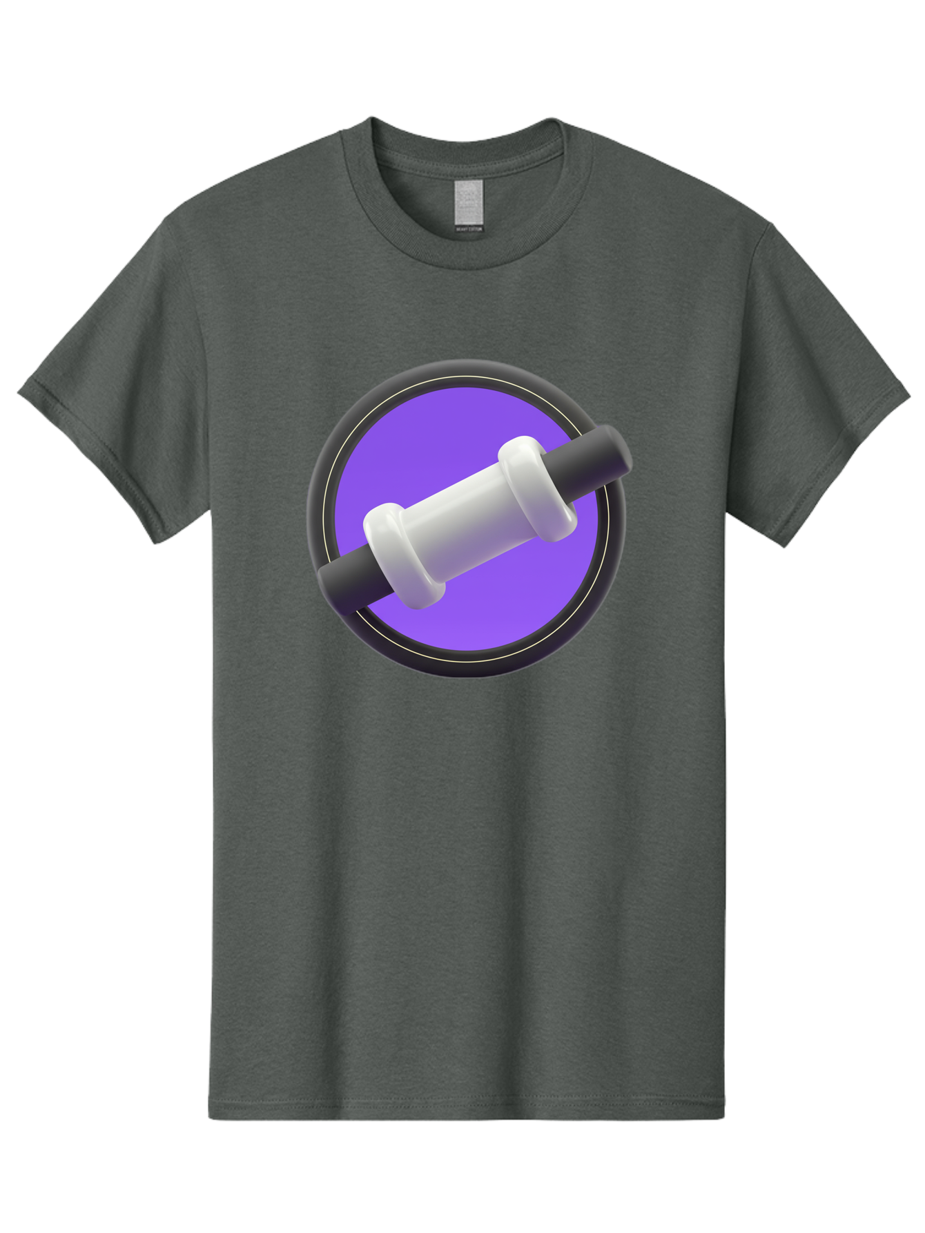 Dumbbell Men'S Graphic Tee, 100% Cotton, Comfortable Casual Summer Wear, Machine Washable, Dumbbell, Fitness Equipment, Strength Training, Weightlifting, Exercise, Workout, Gym, Fitness, Purple Icon, 3D Rendering Baa567