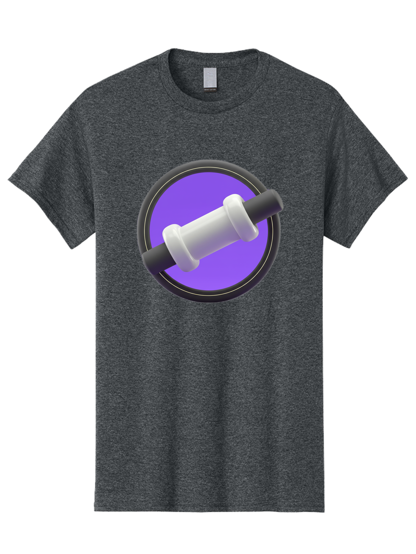 Dumbbell Men'S Graphic Tee, 100% Cotton, Comfortable Casual Summer Wear, Machine Washable, Dumbbell, Fitness Equipment, Strength Training, Weightlifting, Exercise, Workout, Gym, Fitness, Purple Icon, 3D Rendering Baa567