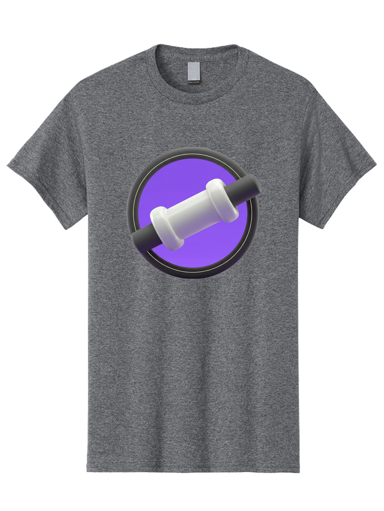 Dumbbell Men'S Graphic Tee, 100% Cotton, Comfortable Casual Summer Wear, Machine Washable, Dumbbell, Fitness Equipment, Strength Training, Weightlifting, Exercise, Workout, Gym, Fitness, Purple Icon, 3D Rendering Baa567