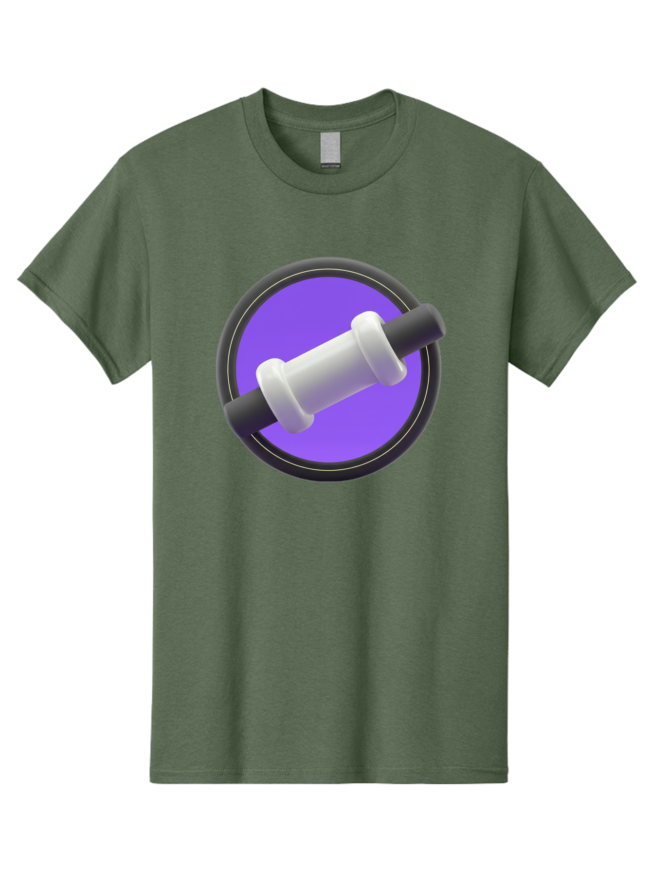 Dumbbell Men'S Graphic Tee, 100% Cotton, Comfortable Casual Summer Wear, Machine Washable, Dumbbell, Fitness Equipment, Strength Training, Weightlifting, Exercise, Workout, Gym, Fitness, Purple Icon, 3D Rendering Baa567
