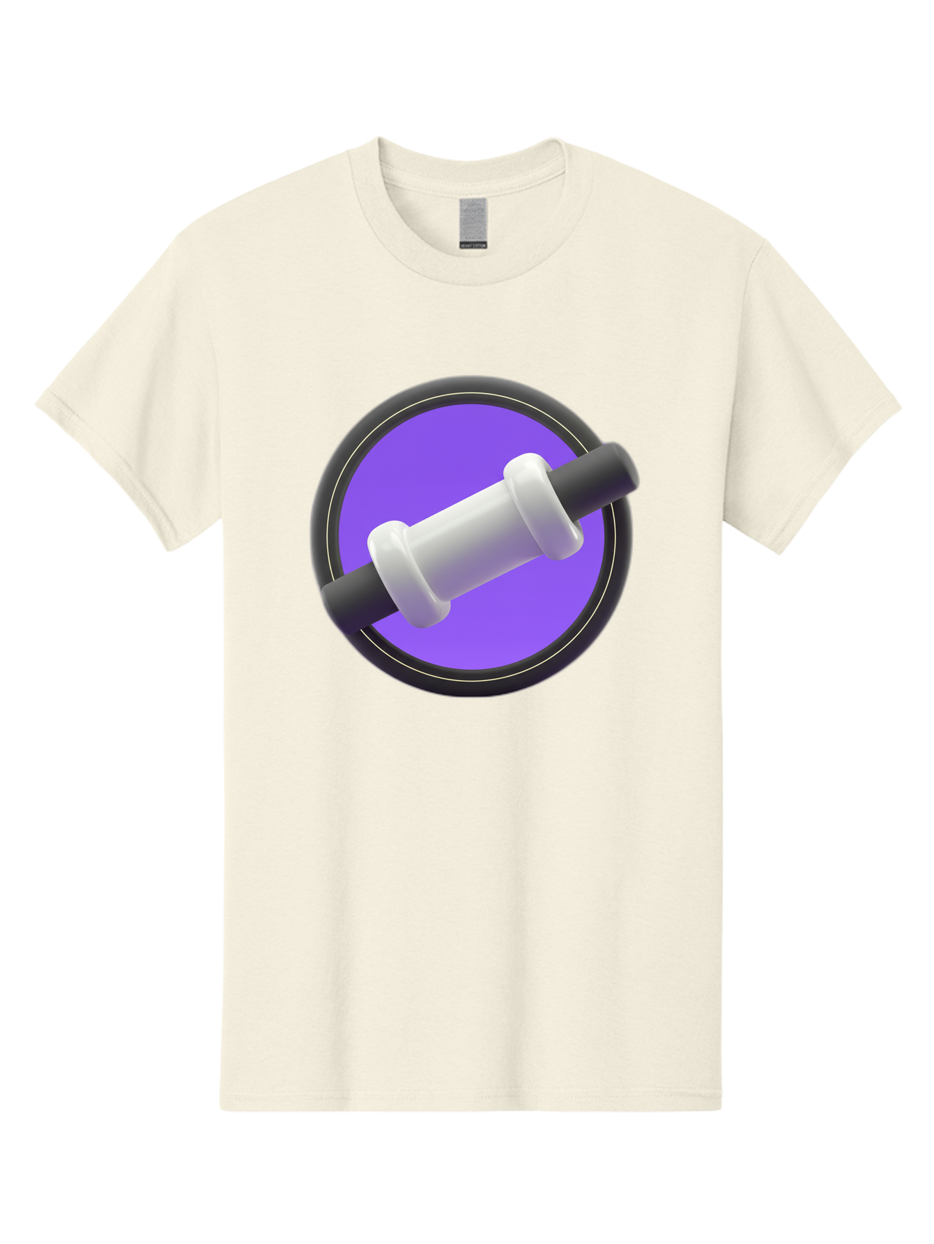 Dumbbell Men'S Graphic Tee, 100% Cotton, Comfortable Casual Summer Wear, Machine Washable, Dumbbell, Fitness Equipment, Strength Training, Weightlifting, Exercise, Workout, Gym, Fitness, Purple Icon, 3D Rendering Baa567