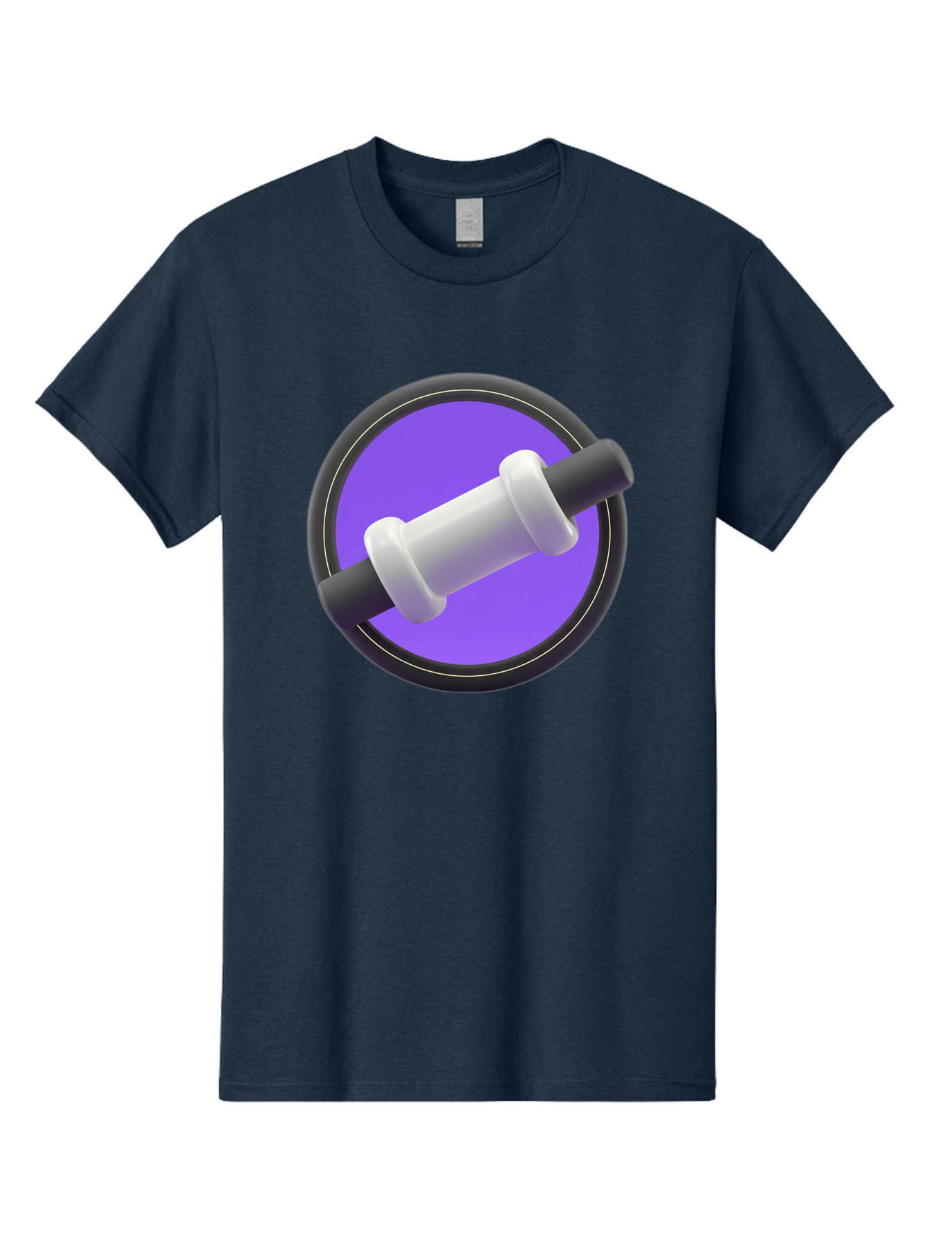 Dumbbell Men'S Graphic Tee, 100% Cotton, Comfortable Casual Summer Wear, Machine Washable, Dumbbell, Fitness Equipment, Strength Training, Weightlifting, Exercise, Workout, Gym, Fitness, Purple Icon, 3D Rendering Baa567