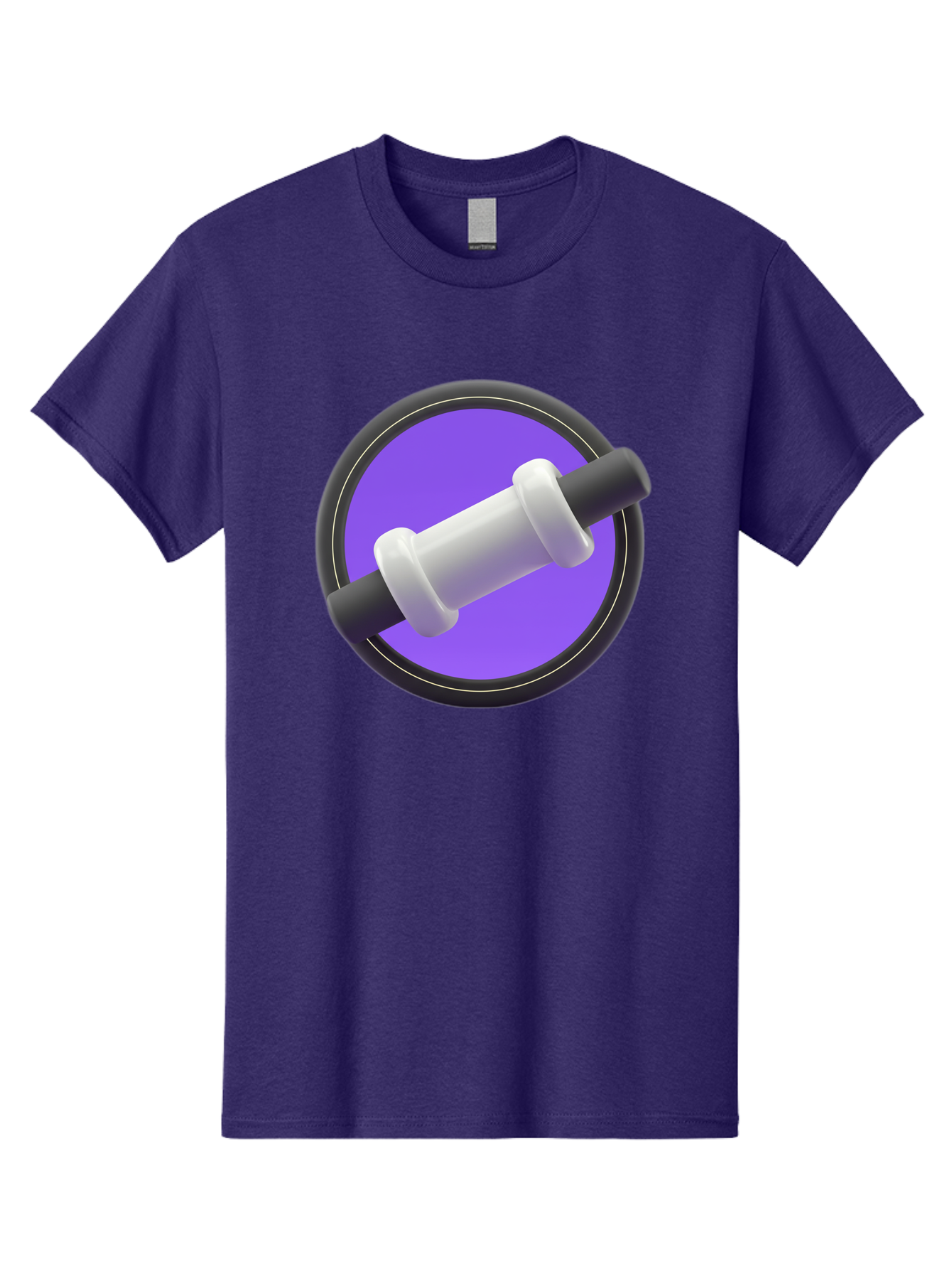 Dumbbell Men'S Graphic Tee, 100% Cotton, Comfortable Casual Summer Wear, Machine Washable, Dumbbell, Fitness Equipment, Strength Training, Weightlifting, Exercise, Workout, Gym, Fitness, Purple Icon, 3D Rendering Baa567