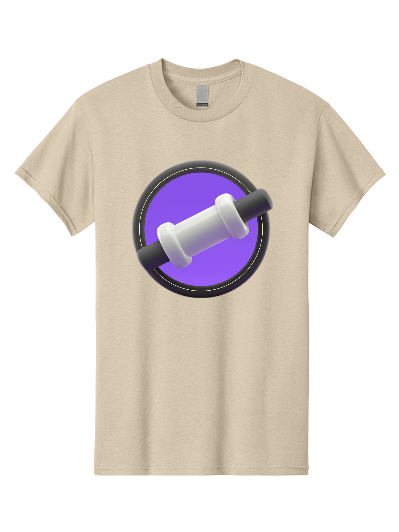 Dumbbell Men'S Graphic Tee, 100% Cotton, Comfortable Casual Summer Wear, Machine Washable, Dumbbell, Fitness Equipment, Strength Training, Weightlifting, Exercise, Workout, Gym, Fitness, Purple Icon, 3D Rendering Baa567