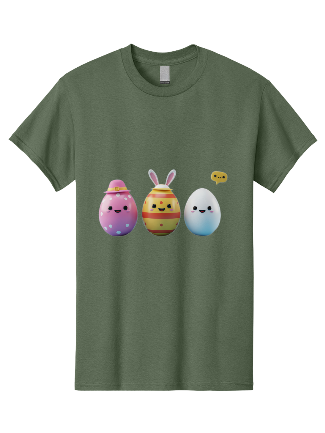 Easter-Eggs-1 Men'S Graphic Tee, 100% Cotton, Comfortable Casual Summer Wear, Machine Washable, Cartoon Easter Eggs, Colorful Eggs, Easter Egg Hunt, Spring Celebration, Adorable Characters, Cute Designs, Easter Egg Characters, Pastel Colors, Baa603