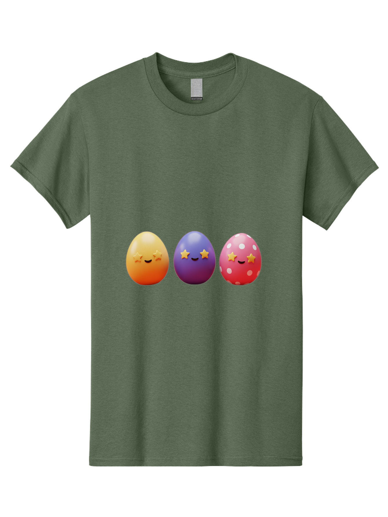 Easter-Eggs-2 Men'S Graphic Tee, 100% Cotton, Comfortable Casual Summer Wear, Machine Washable, Colorful Easter Eggs, Cartoon Eggs, Happy Faces, Smiling Eggs, Festive Decorations, Easter Celebration, Spring Theme, Vibrant Colors, Baa607