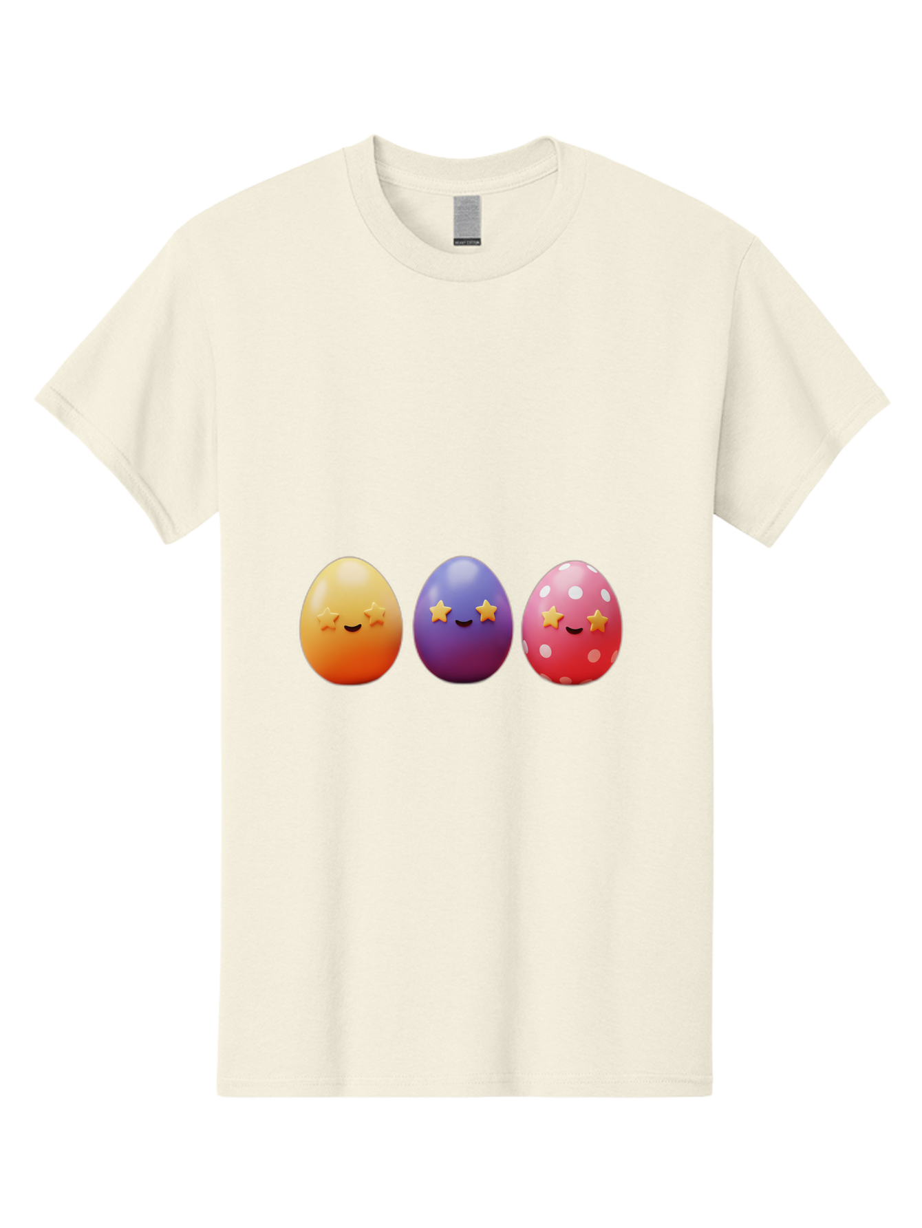 Easter-Eggs-2 Men'S Graphic Tee, 100% Cotton, Comfortable Casual Summer Wear, Machine Washable, Colorful Easter Eggs, Cartoon Eggs, Happy Faces, Smiling Eggs, Festive Decorations, Easter Celebration, Spring Theme, Vibrant Colors, Baa607