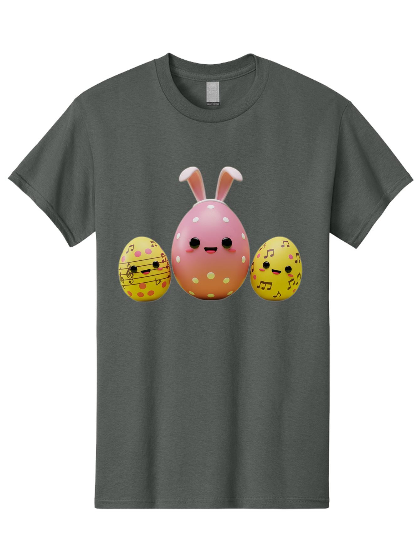 Easter-Eggs-7 Men'S Graphic Tee, 100% Cotton, Comfortable Casual Summer Wear, Machine Washable, Easter Eggs, Cartoon Characters, Funny Faces, Musical Notes, Pastel Colors, Easter Theme, Holiday Decorations, Cute Eggs, Bunny Ears, Smiley Faces, Baa612