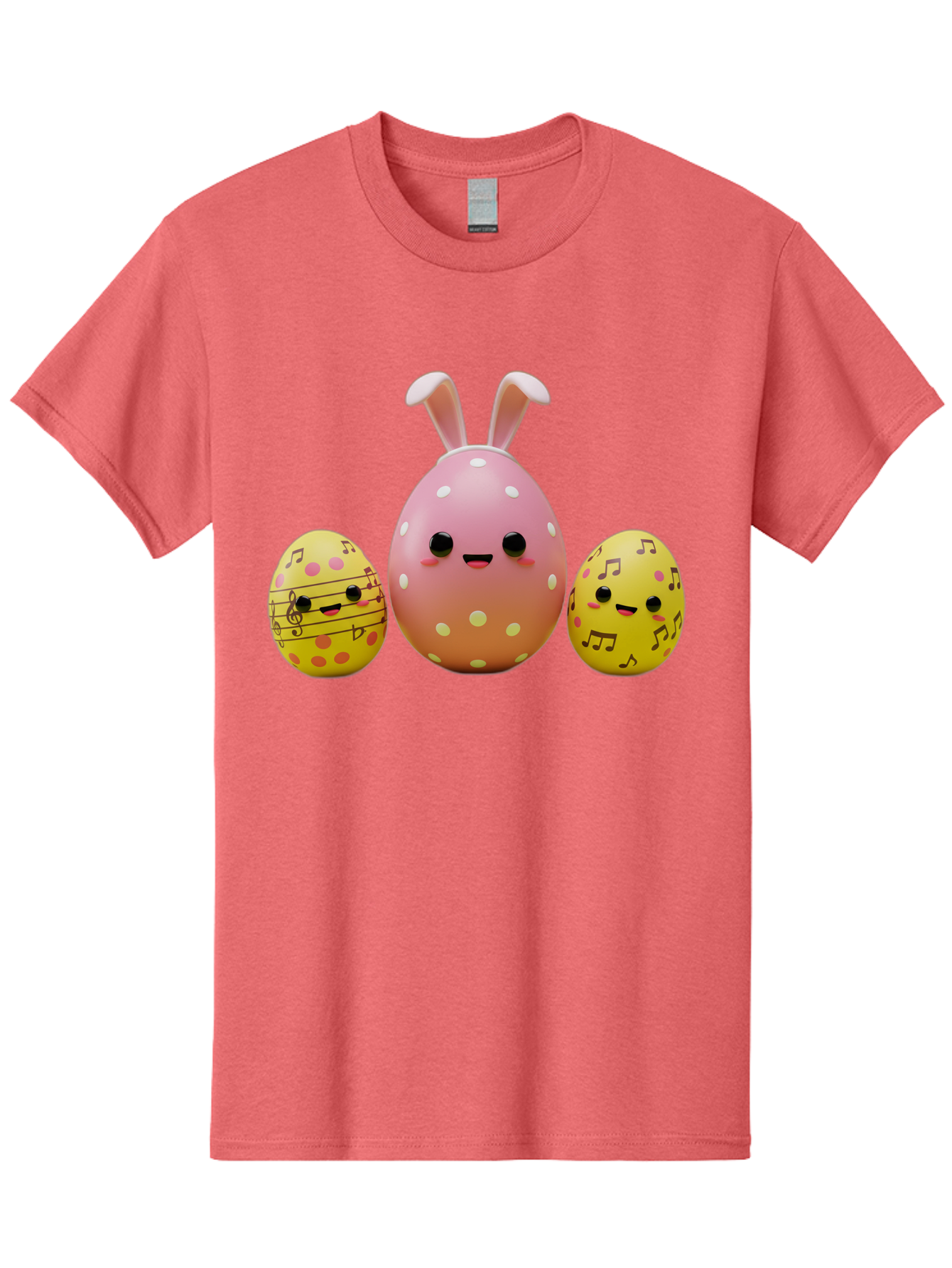 Easter-Eggs-7 Men'S Graphic Tee, 100% Cotton, Comfortable Casual Summer Wear, Machine Washable, Easter Eggs, Cartoon Characters, Funny Faces, Musical Notes, Pastel Colors, Easter Theme, Holiday Decorations, Cute Eggs, Bunny Ears, Smiley Faces, Baa612