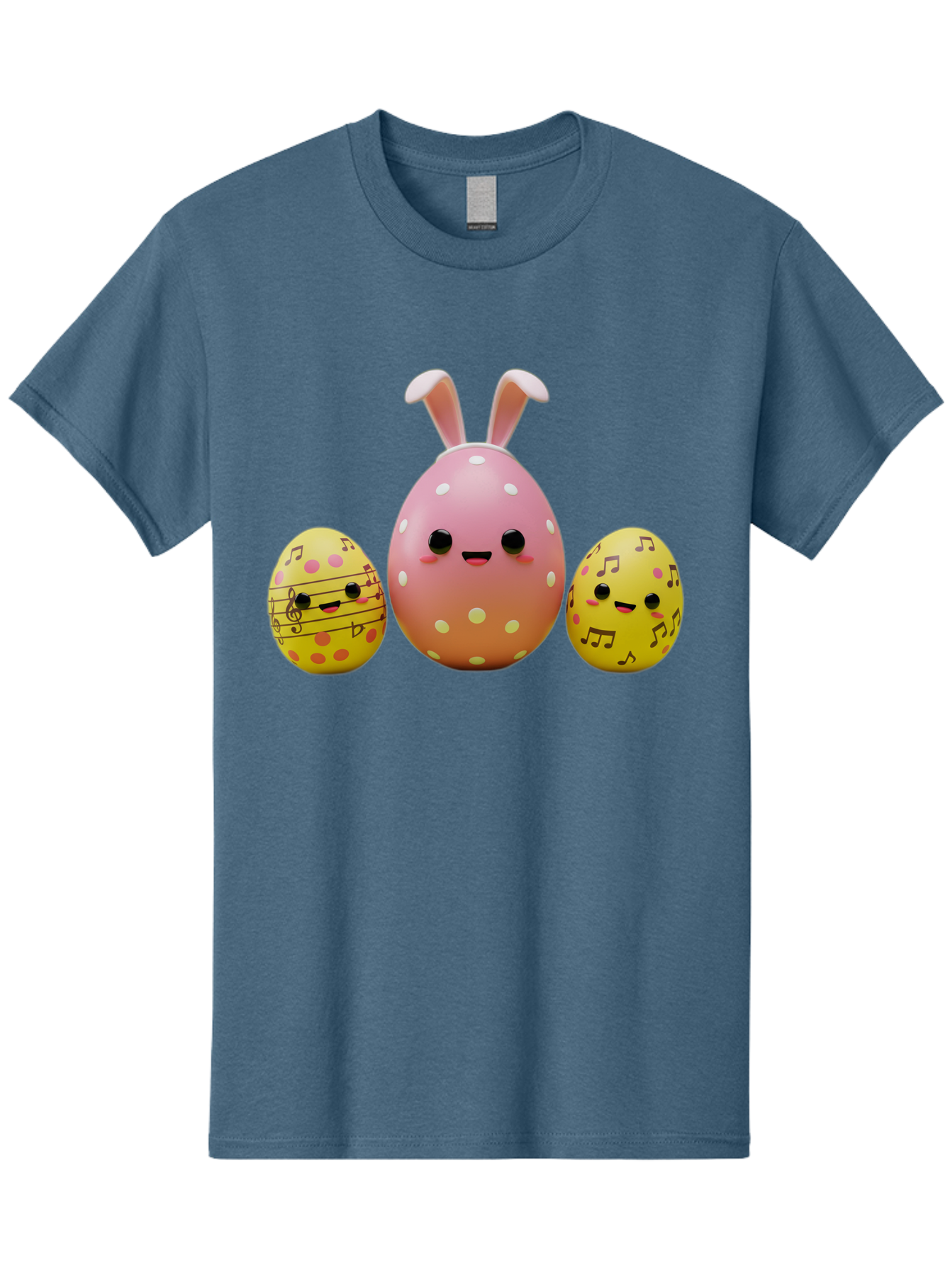 Easter-Eggs-7 Men'S Graphic Tee, 100% Cotton, Comfortable Casual Summer Wear, Machine Washable, Easter Eggs, Cartoon Characters, Funny Faces, Musical Notes, Pastel Colors, Easter Theme, Holiday Decorations, Cute Eggs, Bunny Ears, Smiley Faces, Baa612