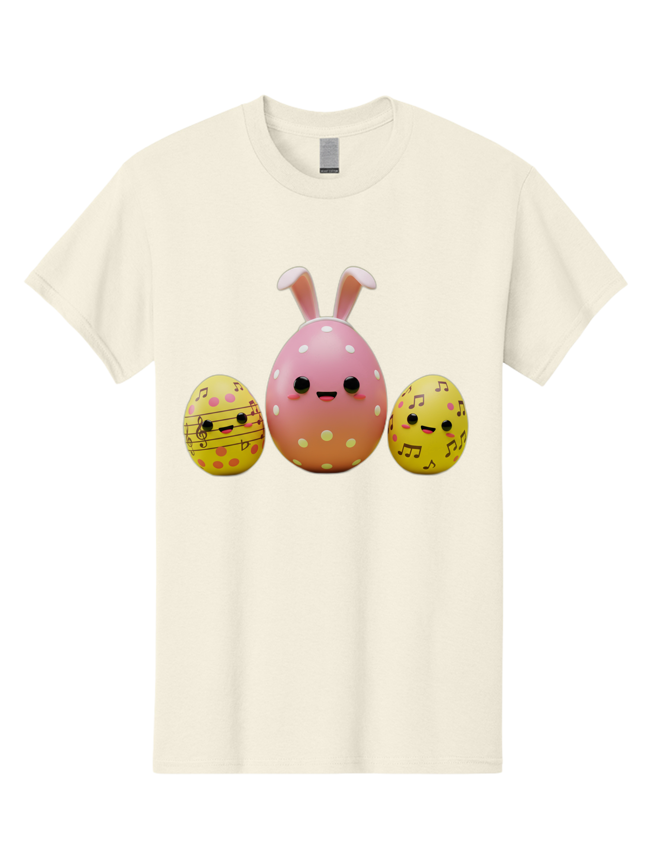 Easter-Eggs-7 Men'S Graphic Tee, 100% Cotton, Comfortable Casual Summer Wear, Machine Washable, Easter Eggs, Cartoon Characters, Funny Faces, Musical Notes, Pastel Colors, Easter Theme, Holiday Decorations, Cute Eggs, Bunny Ears, Smiley Faces, Baa612