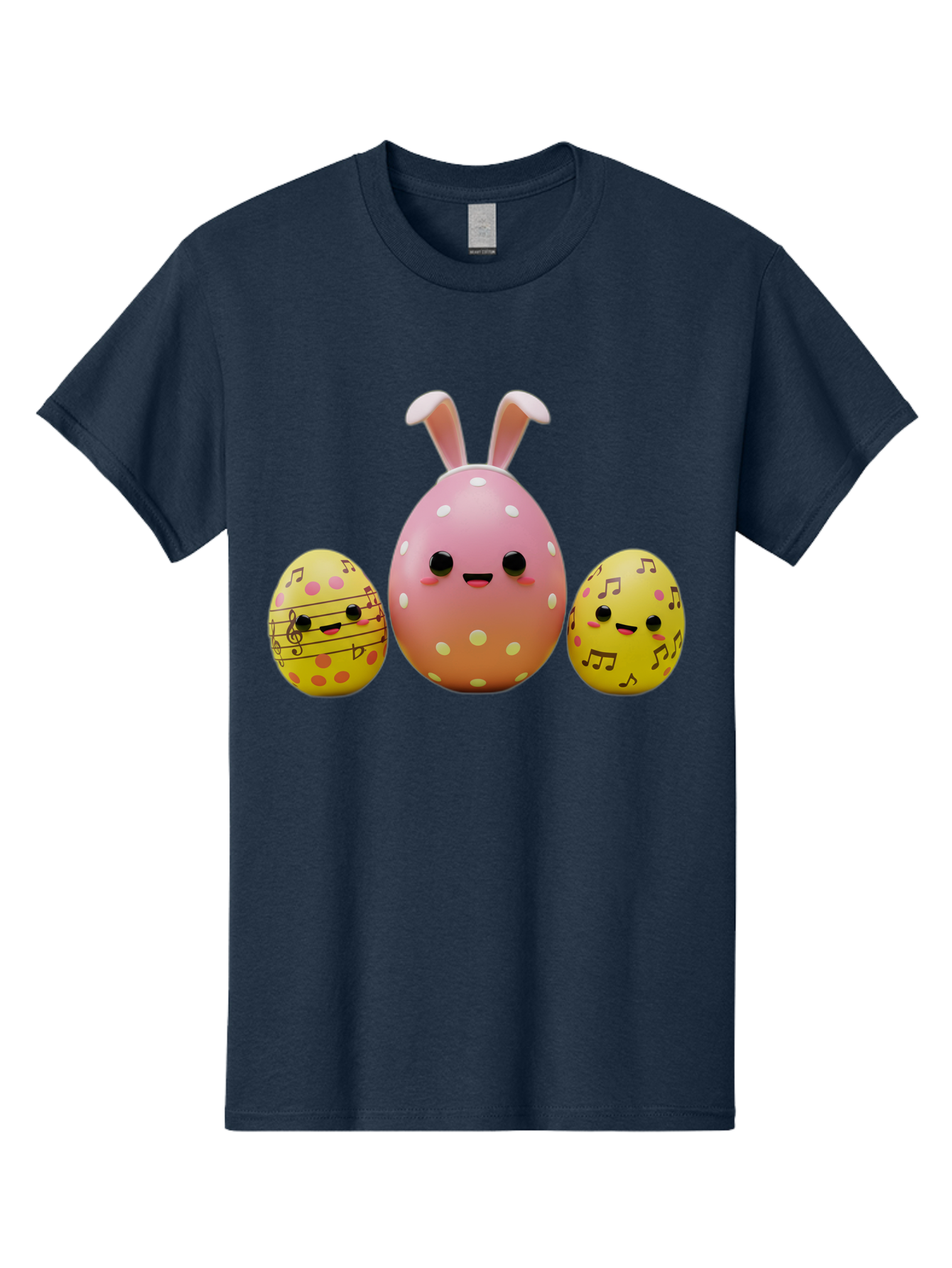Easter-Eggs-7 Men'S Graphic Tee, 100% Cotton, Comfortable Casual Summer Wear, Machine Washable, Easter Eggs, Cartoon Characters, Funny Faces, Musical Notes, Pastel Colors, Easter Theme, Holiday Decorations, Cute Eggs, Bunny Ears, Smiley Faces, Baa612