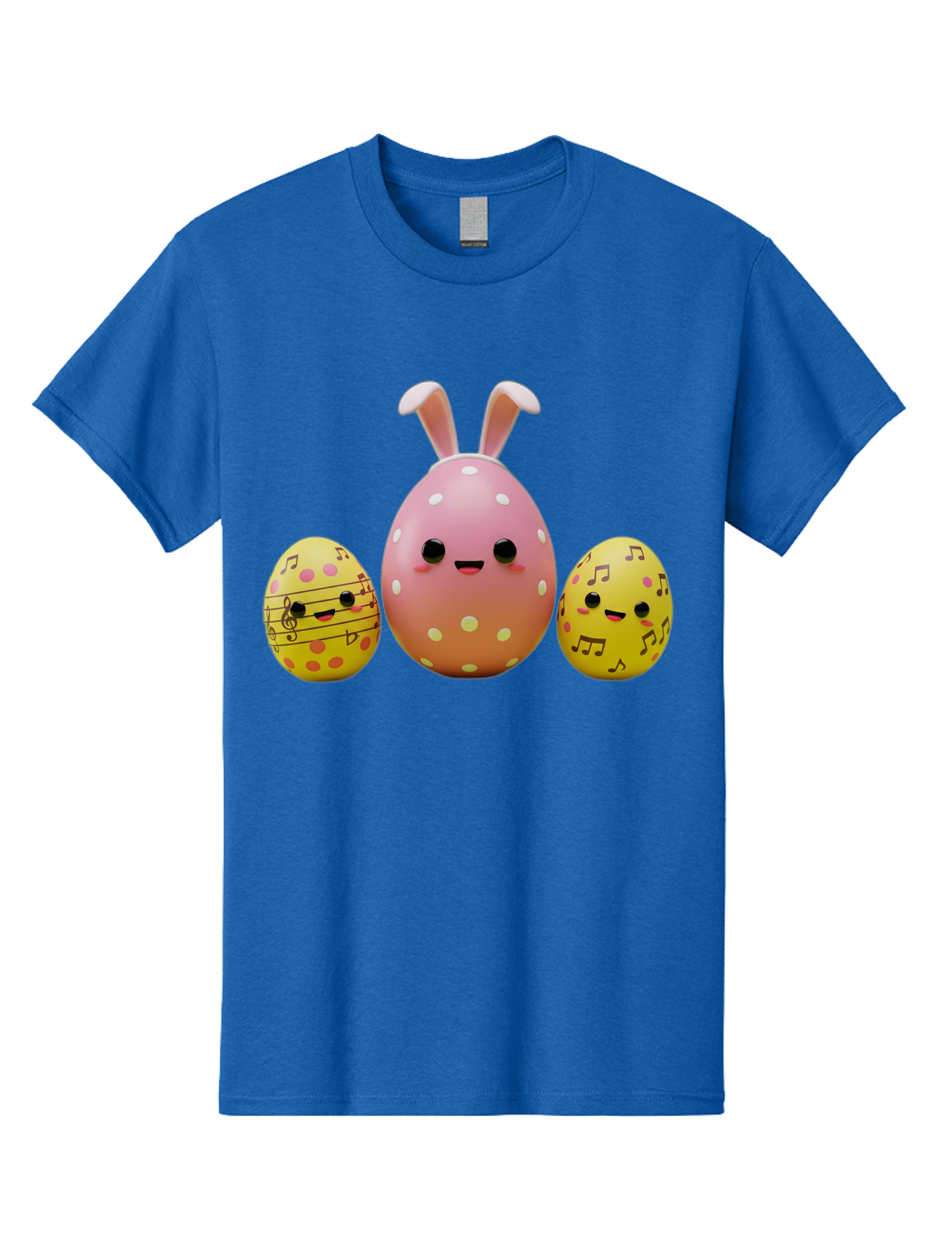 Easter-Eggs-7 Men'S Graphic Tee, 100% Cotton, Comfortable Casual Summer Wear, Machine Washable, Easter Eggs, Cartoon Characters, Funny Faces, Musical Notes, Pastel Colors, Easter Theme, Holiday Decorations, Cute Eggs, Bunny Ears, Smiley Faces, Baa612