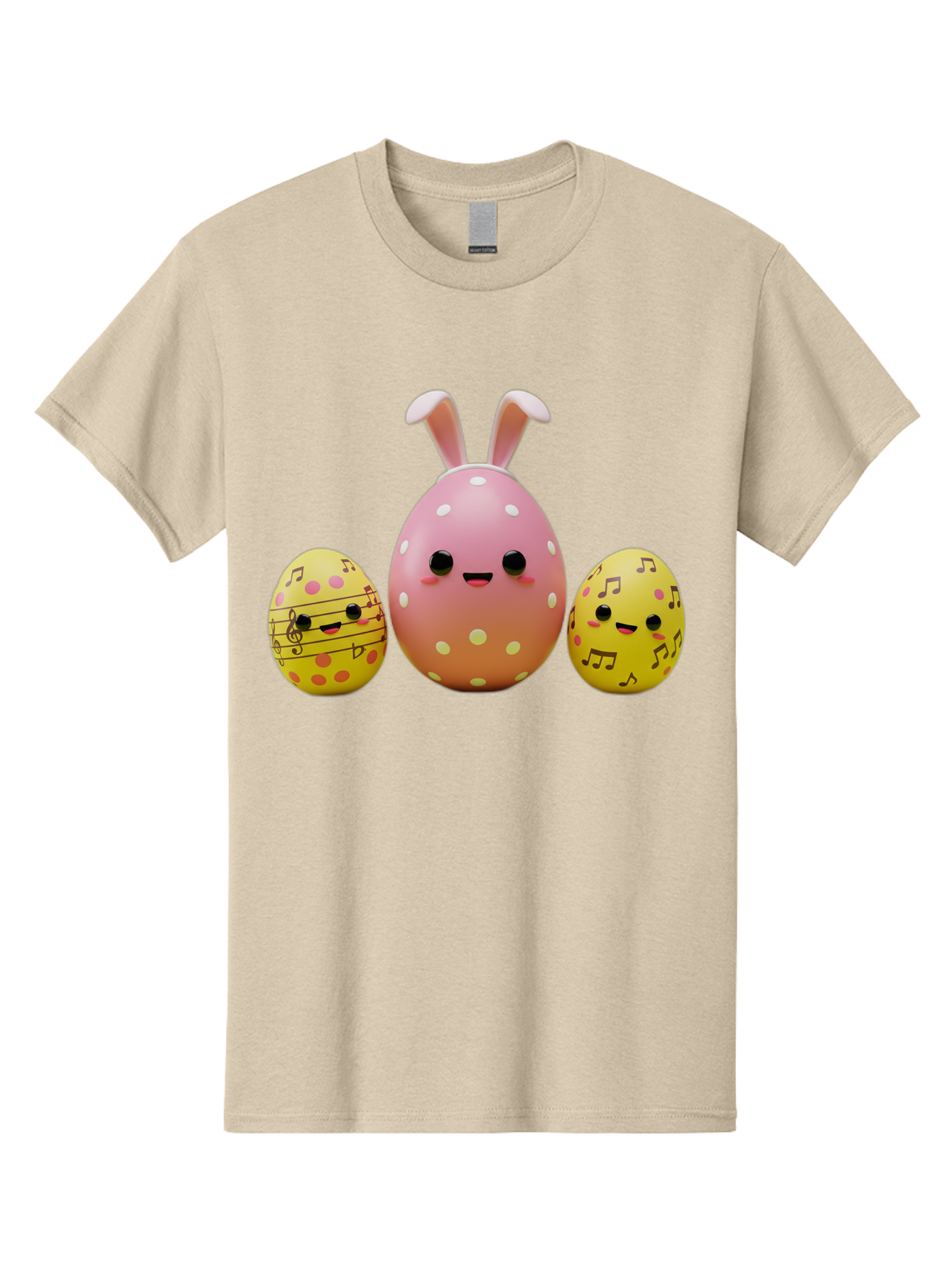 Easter-Eggs-7 Men'S Graphic Tee, 100% Cotton, Comfortable Casual Summer Wear, Machine Washable, Easter Eggs, Cartoon Characters, Funny Faces, Musical Notes, Pastel Colors, Easter Theme, Holiday Decorations, Cute Eggs, Bunny Ears, Smiley Faces, Baa612