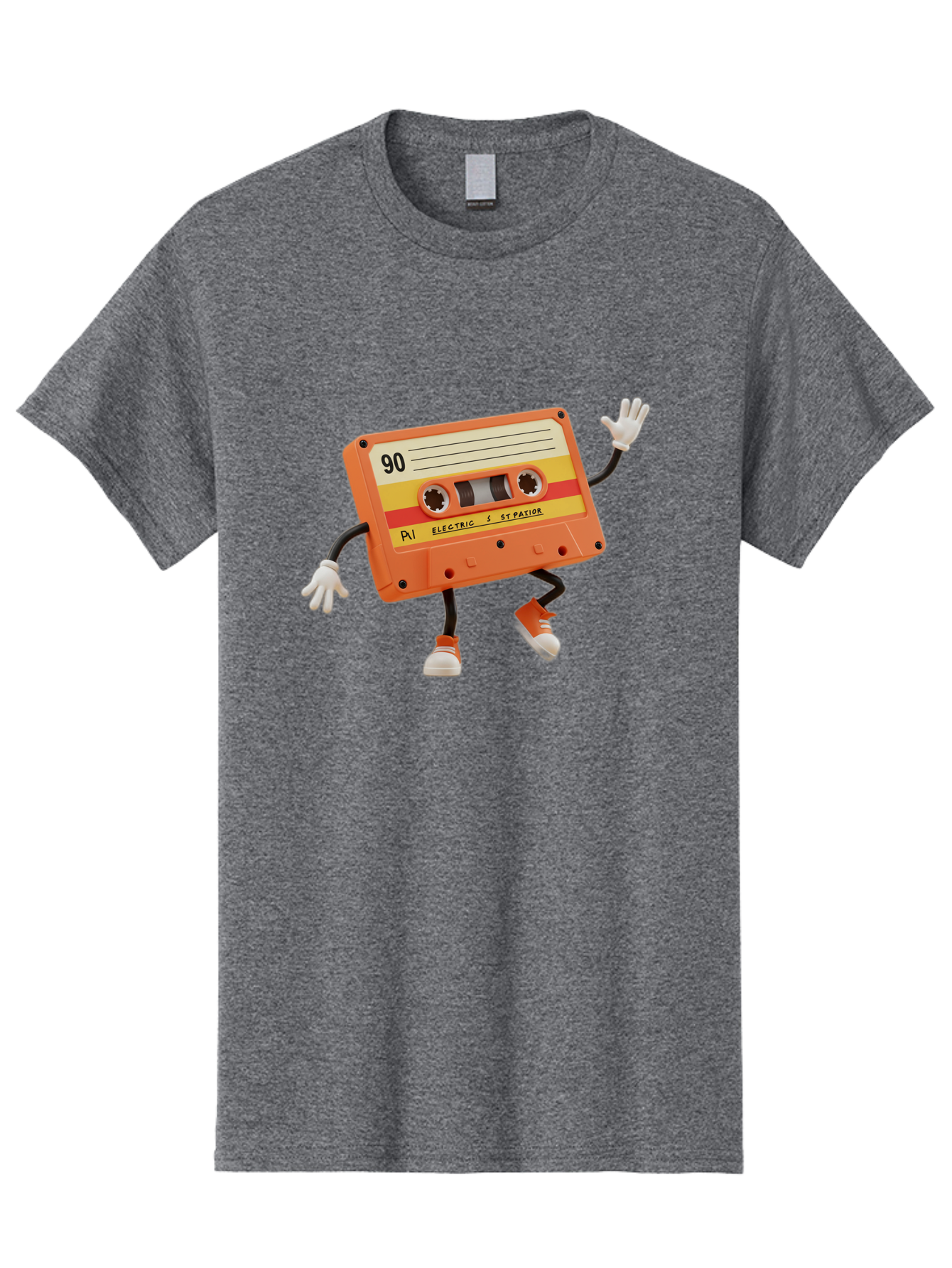Electric-Eytopia-90 Men'S Graphic Tee, 100% Cotton, Comfortable Casual Summer Wear, Machine Washable, Retro Cassette Tape, Vintage Music, Nostalgic Charm, 90S Music, Cassette Culture, Music Nostalgia, Retro Vibe, Electric Ex-Patio Baa642