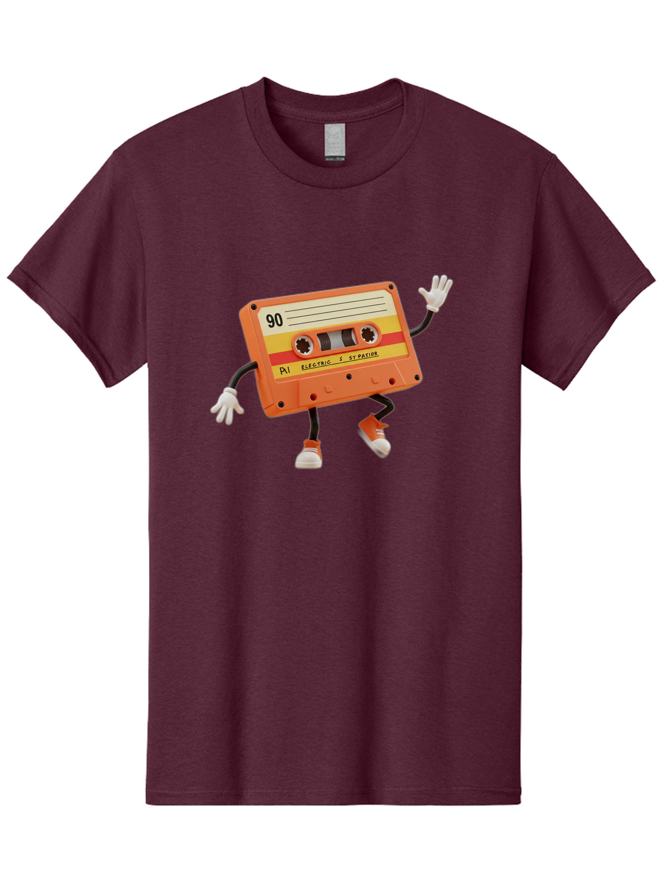 Electric-Eytopia-90 Men'S Graphic Tee, 100% Cotton, Comfortable Casual Summer Wear, Machine Washable, Retro Cassette Tape, Vintage Music, Nostalgic Charm, 90S Music, Cassette Culture, Music Nostalgia, Retro Vibe, Electric Ex-Patio Baa642