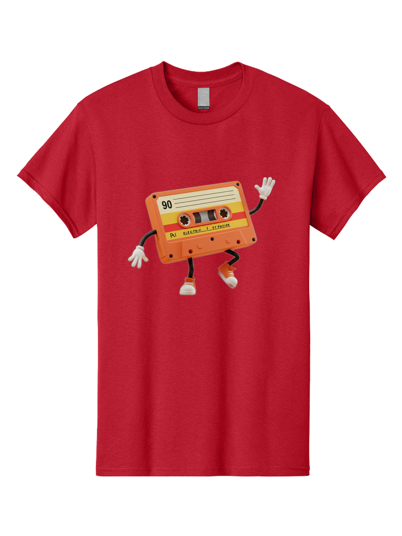 Electric-Eytopia-90 Men'S Graphic Tee, 100% Cotton, Comfortable Casual Summer Wear, Machine Washable, Retro Cassette Tape, Vintage Music, Nostalgic Charm, 90S Music, Cassette Culture, Music Nostalgia, Retro Vibe, Electric Ex-Patio Baa642