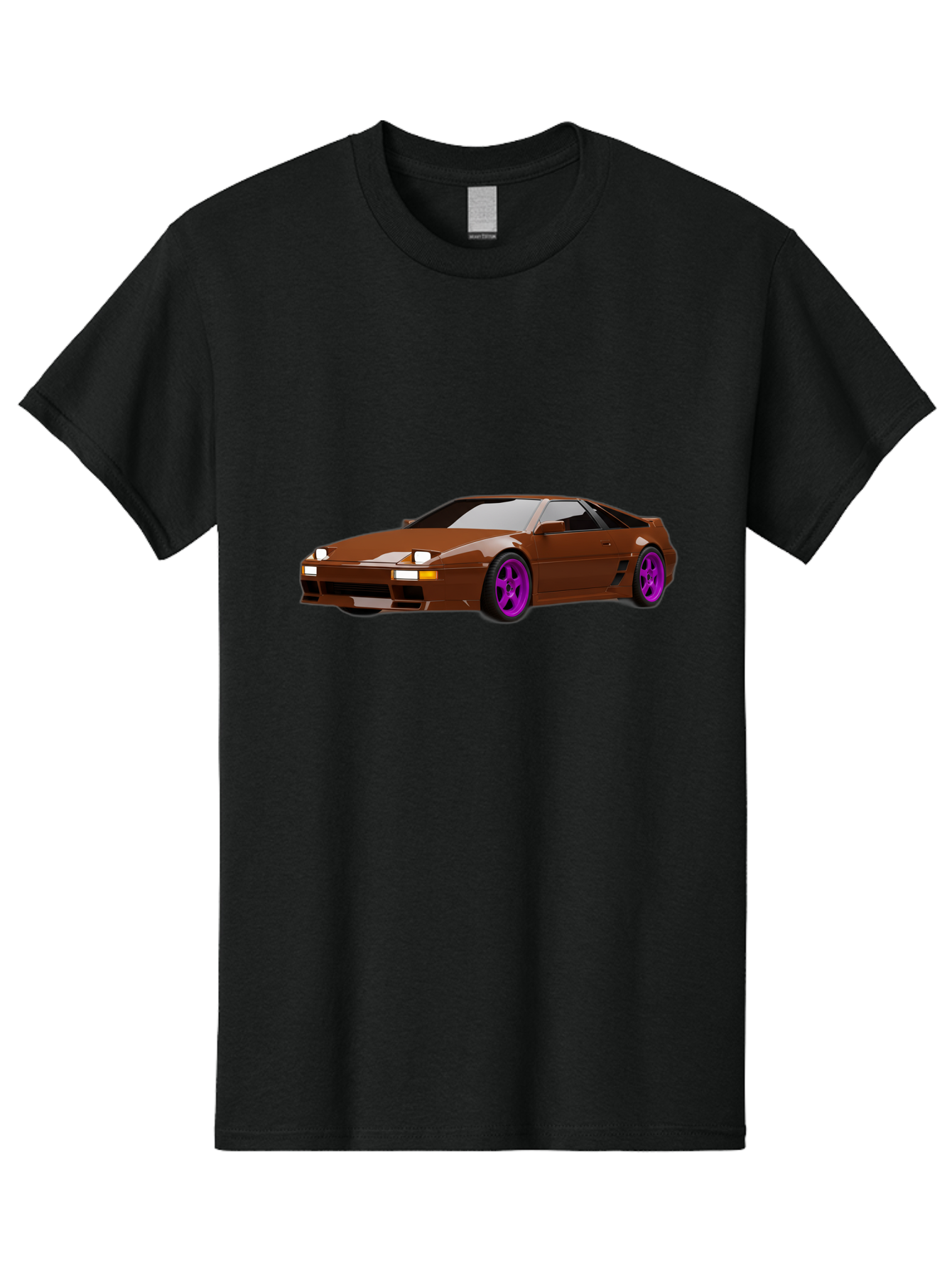 Ferrari-288-Gto-1 Men'S Graphic Tee, 100% Cotton, Comfortable Casual Summer Wear, Machine Washable, Ferrari 288 Gto, Sports Car, Luxury Vehicle, Sleek Design, Brown Finish, Purple Rims, High-Performance, Italian Supercar, Exotic Car Baa669